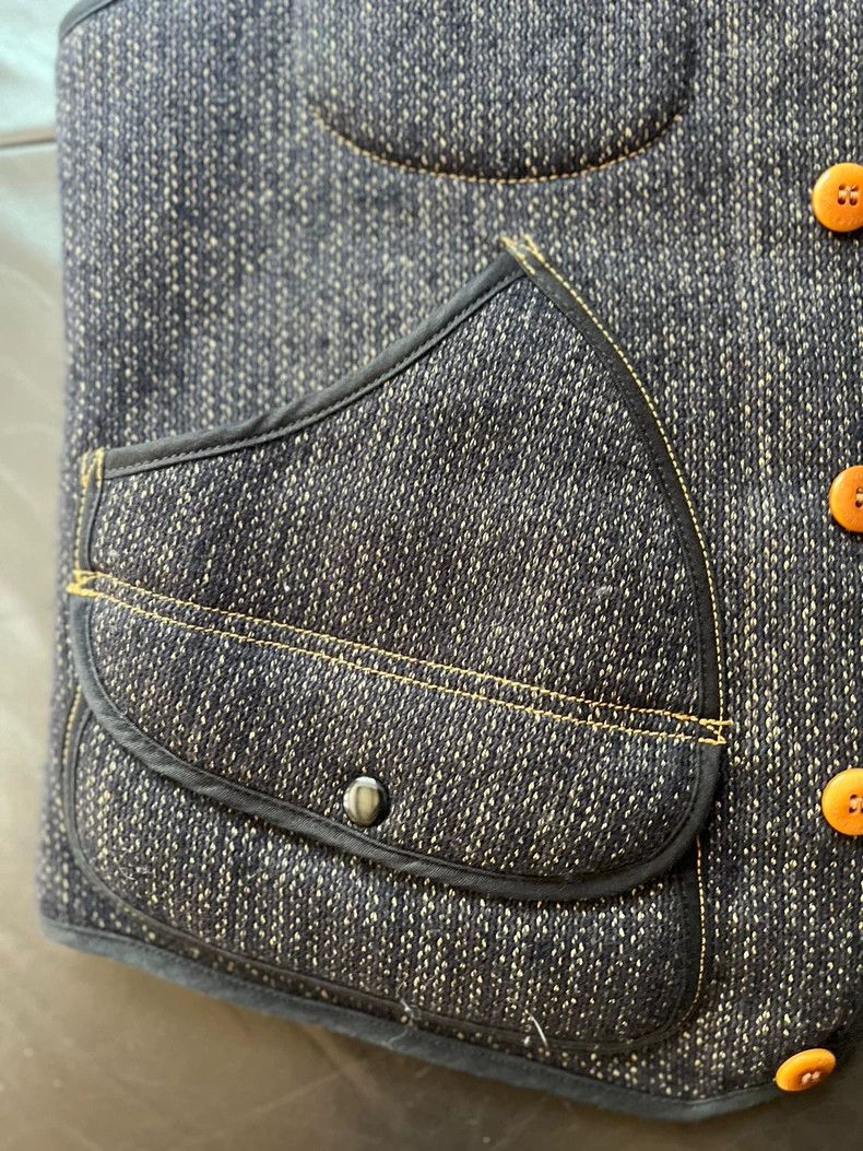 Freewheelers Yellow Buttoned Wool Hunting Vest for Men Size US M / EU 48-50 / 2 - 4 Thumbnail