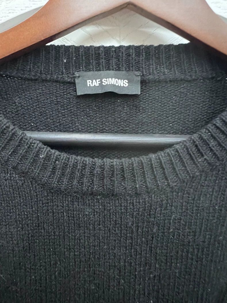 Raf Simons Raf Simons Black Sweater with Graphic Patches Size US L / EU 52-54 / 3 - 3 Thumbnail