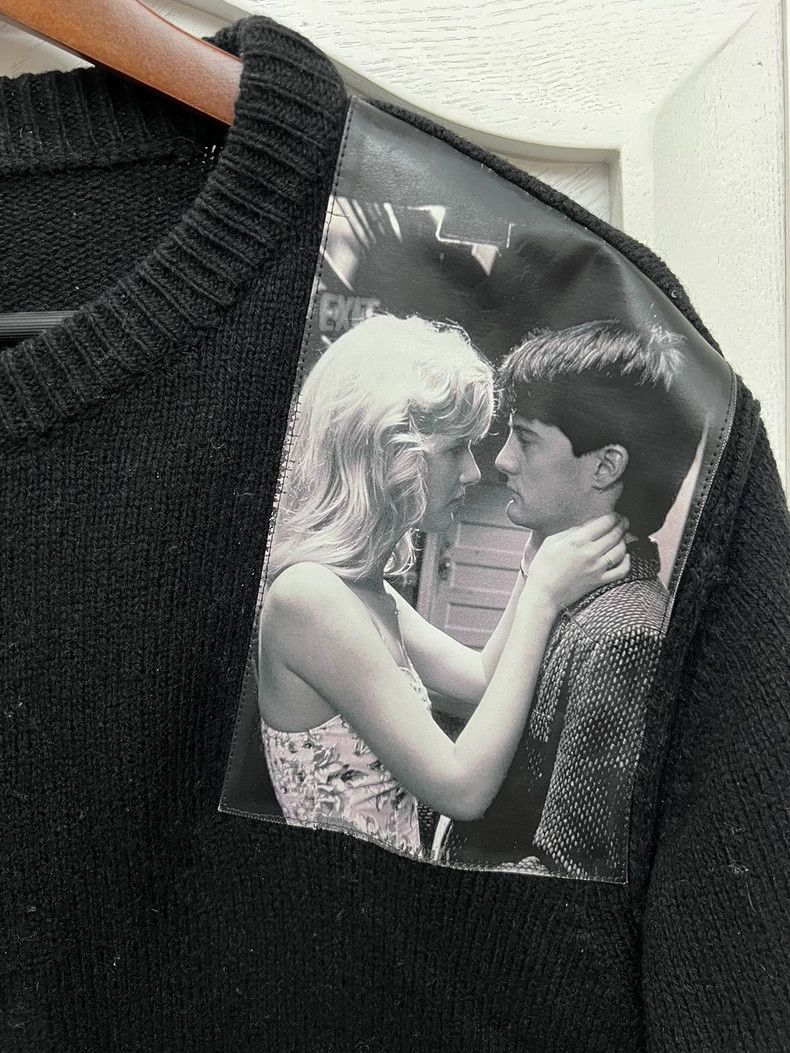 Raf Simons Raf Simons Black Sweater with Graphic Patches Size US L / EU 52-54 / 3 - 4 Thumbnail