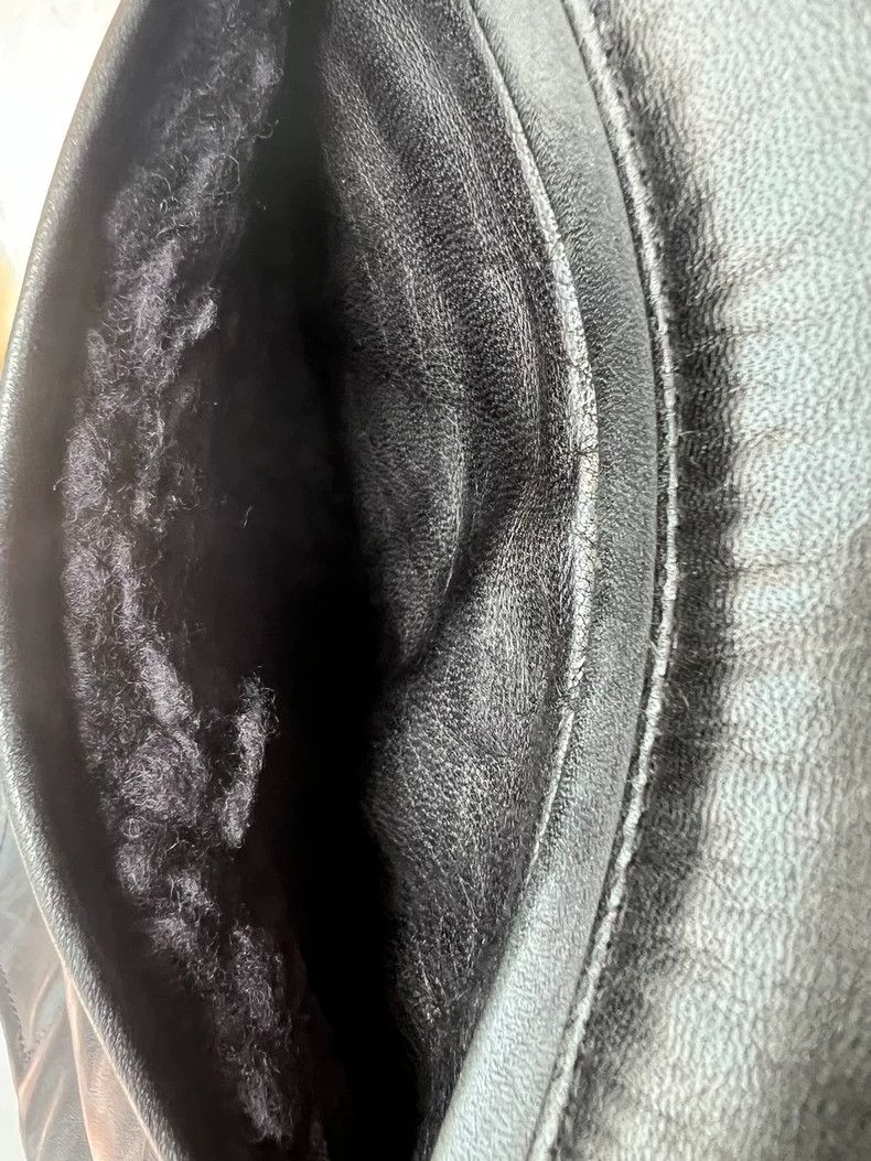Porter Classic Porter Classic Black Leather Waistcoat with Fur Size US M / EU 48-50 / 2 - 8 Thumbnail