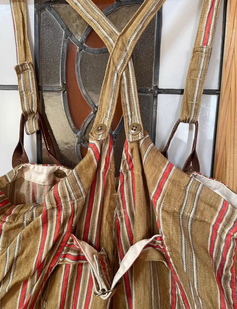 Kapital Kapital Striped Cotton Linen Overalls Size US 26 / EU 42 - 3 Thumbnail