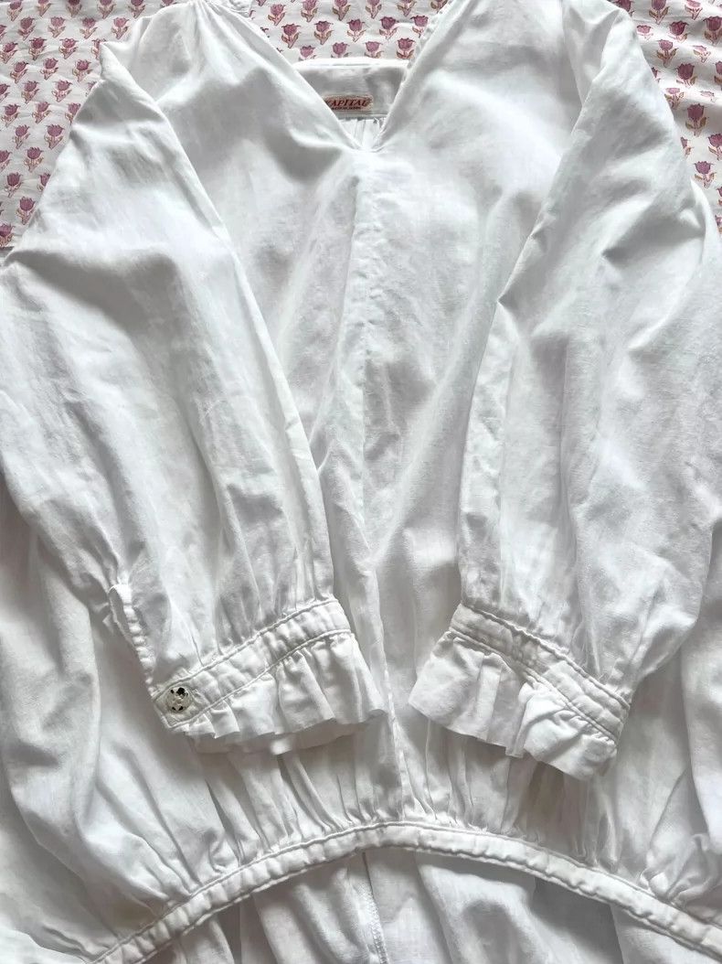 Kapital White Vintage Style Blouse with Unique Sleeves Size US M / EU 48-50 / 2 - 5 Thumbnail
