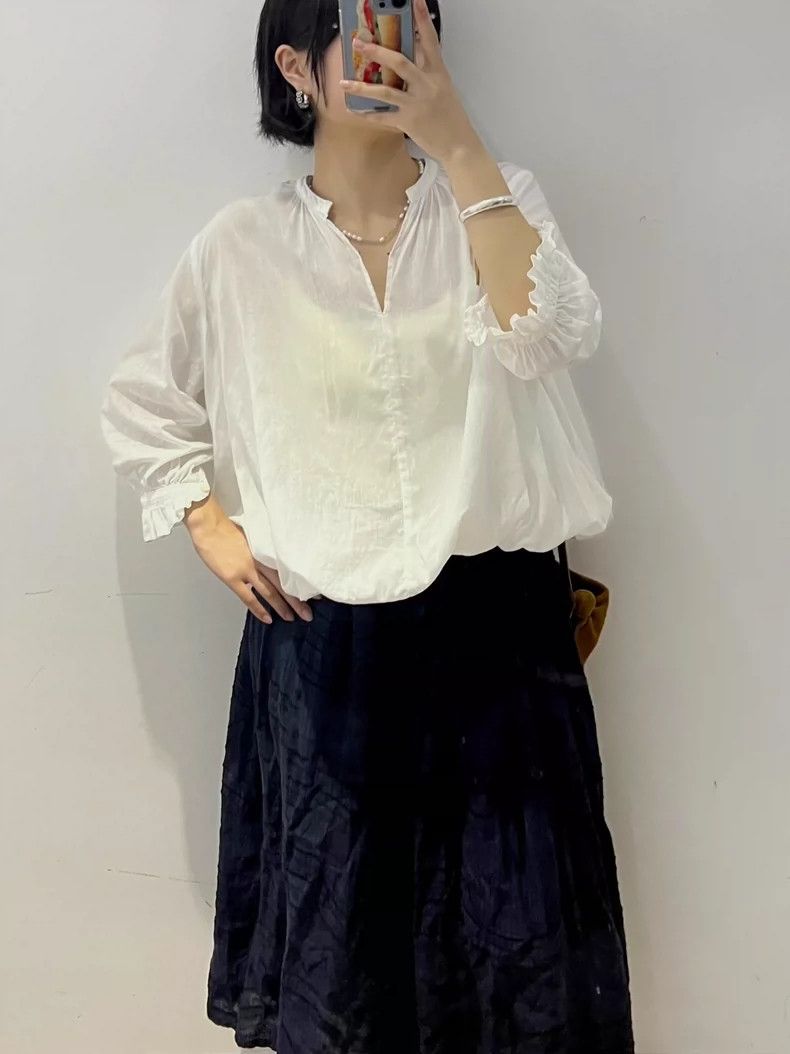 Kapital White Vintage Style Blouse with Unique Sleeves Size US M / EU 48-50 / 2 - 4 Thumbnail