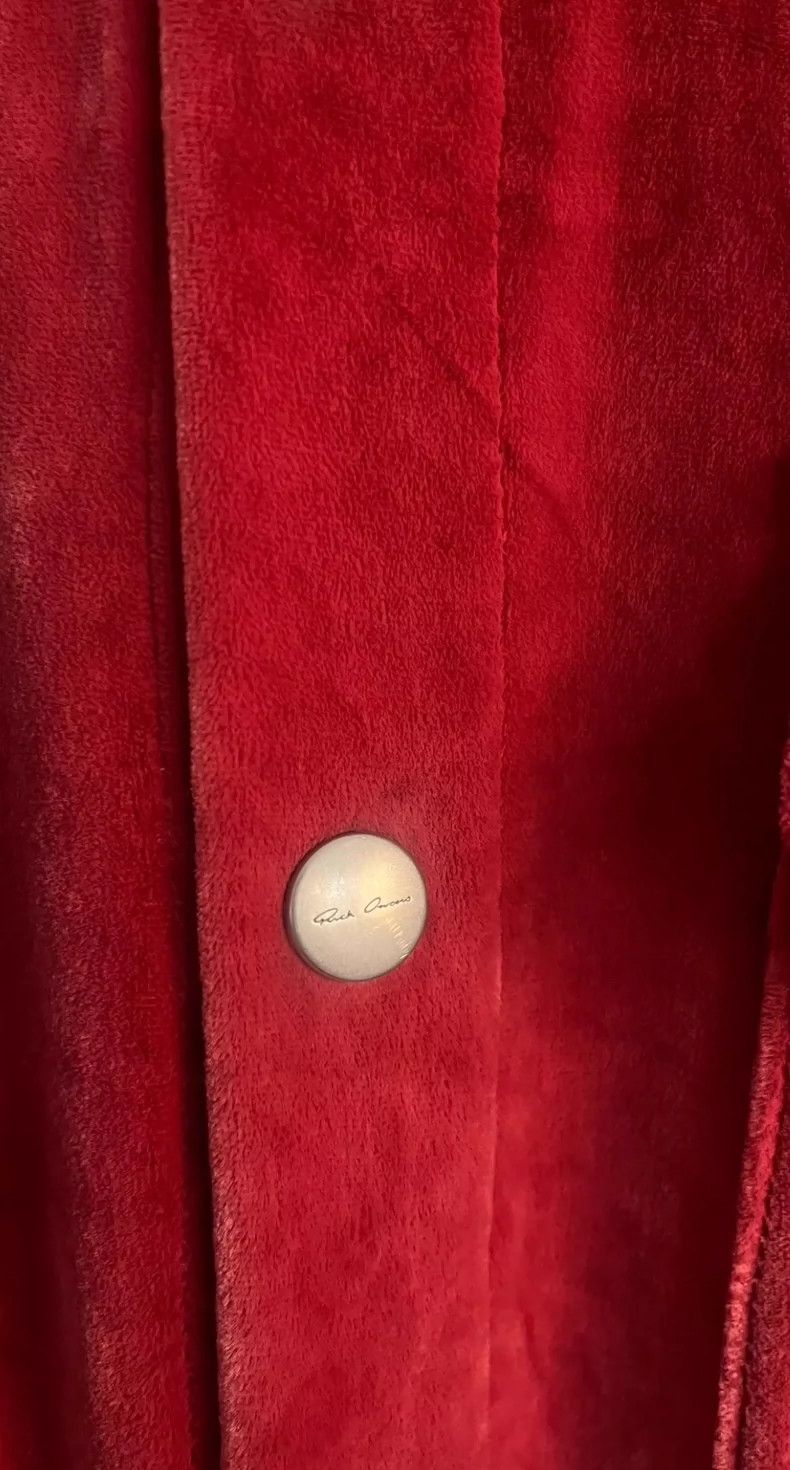 Rick Owens Rick Owens Red Velvet Oversized Jacket Size US M / EU 48-50 / 2 - 4 Thumbnail