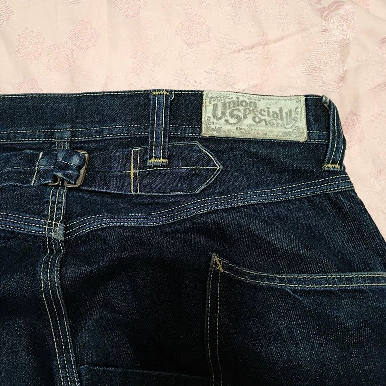 Freewheelers Denim Work Pants with Patch Details Size US 32 / EU 48 - 3 Thumbnail