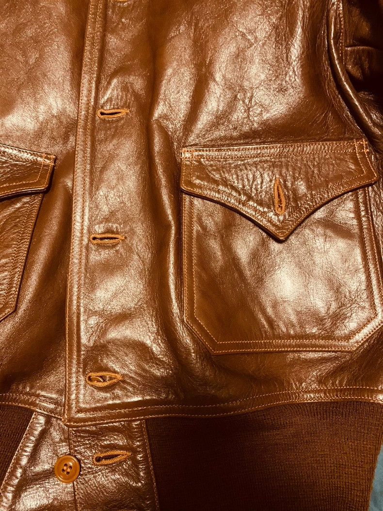 Freewheelers Freewheelers A-1 Leather Flight Jacket Tatanka Brown Size US M / EU 48-50 / 2 - 4 Thumbnail