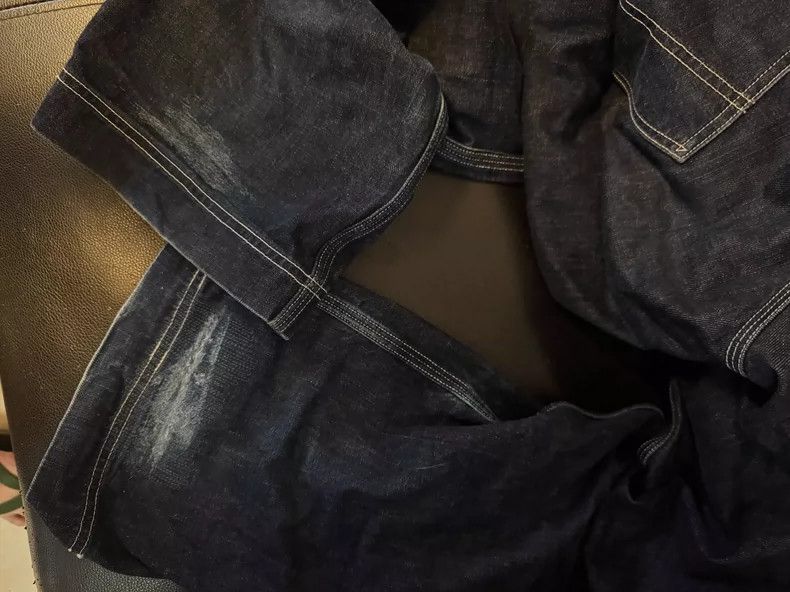 Freewheelers Freewheelers Denim Pants with Patchwork Details Size US 32 / EU 48 - 3 Thumbnail