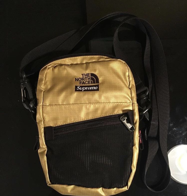 Supreme the north face metallic shoulder bag gold online