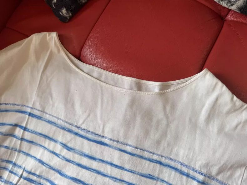 Kapital Striped Half Sleeve Shirt in White and Blue Size US M / EU 48-50 / 2 - 3 Thumbnail