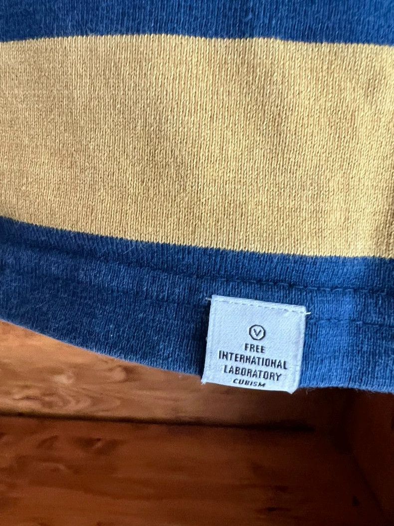 Visvim Blue and Yellow Striped Short Sleeve T-Shirt Size US M / EU 48-50 / 2 - 5 Thumbnail
