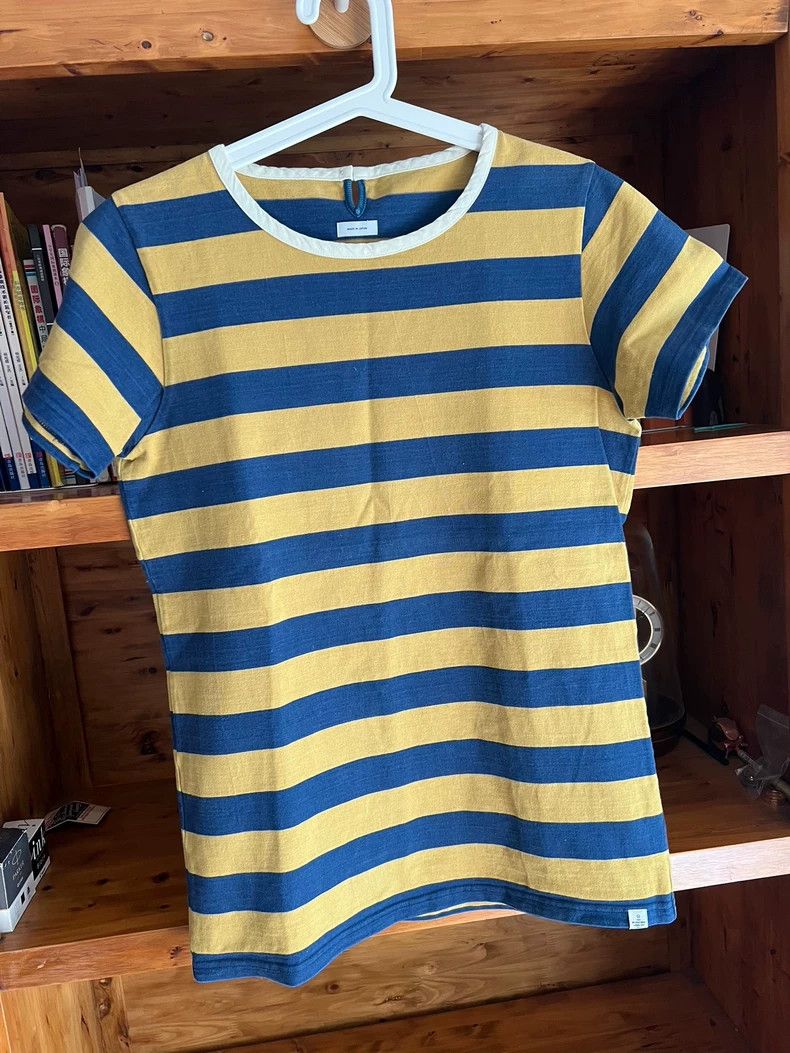 Visvim Blue and Yellow Striped Short Sleeve T-Shirt Size US M / EU 48-50 / 2 - 2 Thumbnail
