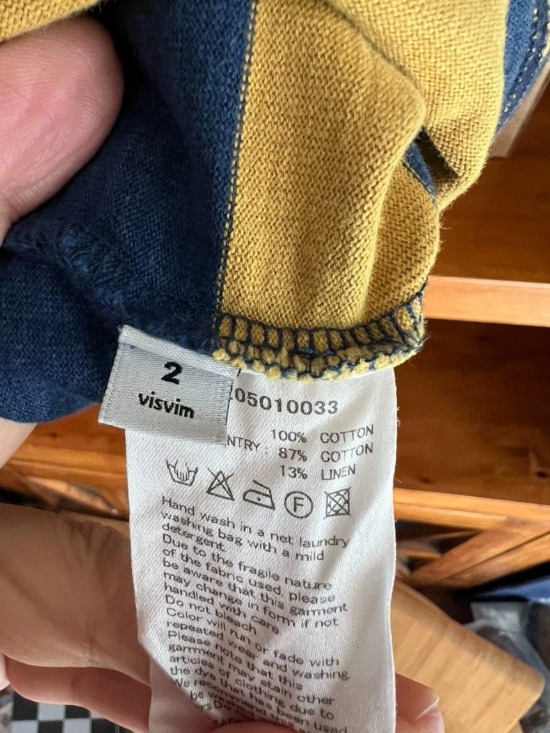 Visvim Blue and Yellow Striped Short Sleeve T-Shirt Size US M / EU 48-50 / 2 - 6 Thumbnail