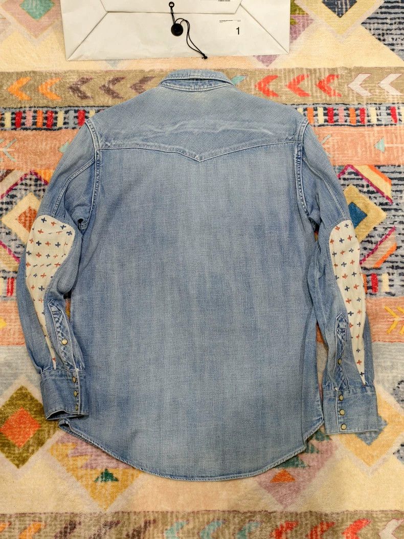 Visvim Visvim Albacore Denim Shirt with Patch Sleeves Size US S / EU 44-46 / 1 - 8 Thumbnail