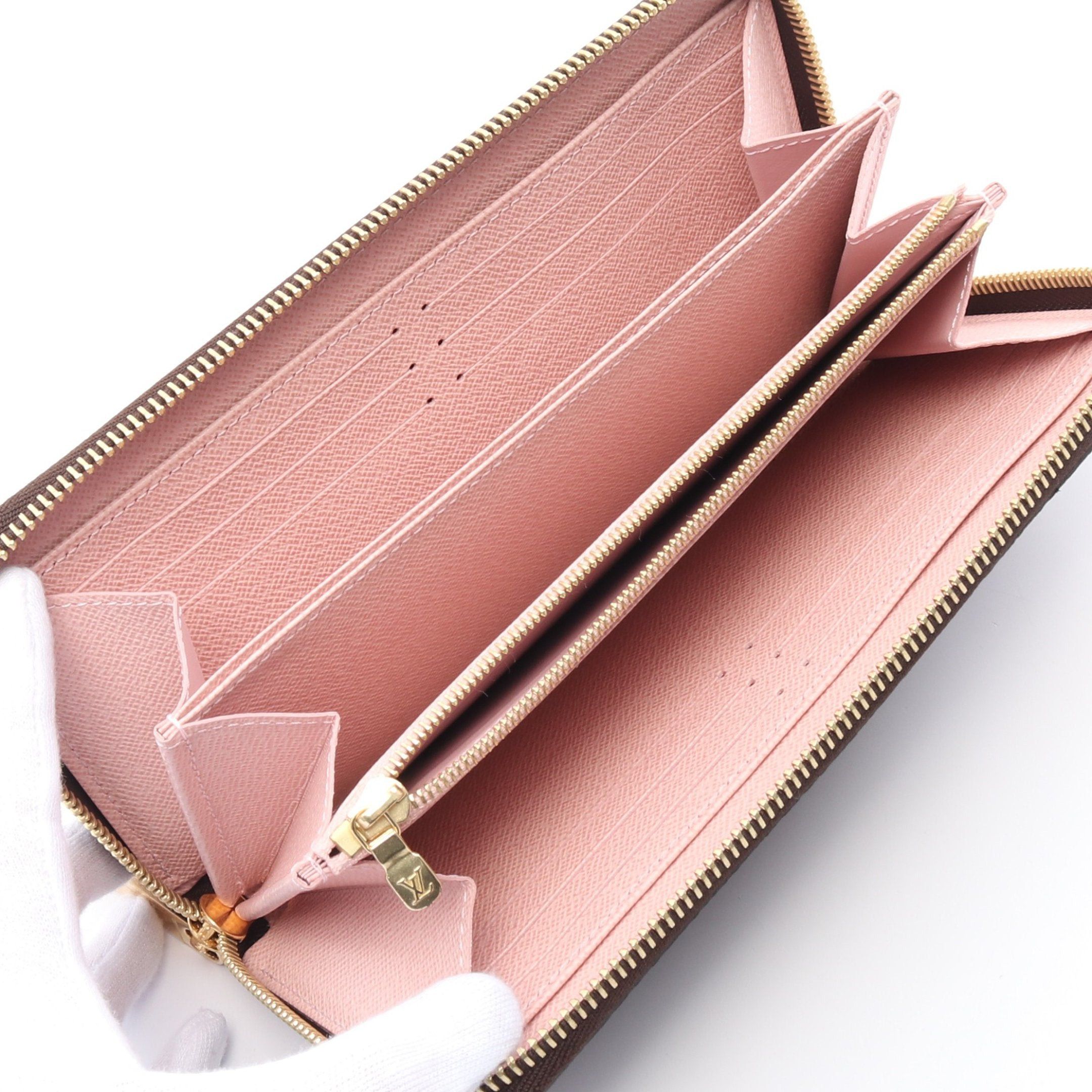 Louis Vuitton Louis Vuitton Zippy Wallet Monogram Rose Ballerine Round Zipper Long Leather Brown Pink Size ONE SIZE - 3 Thumbnail