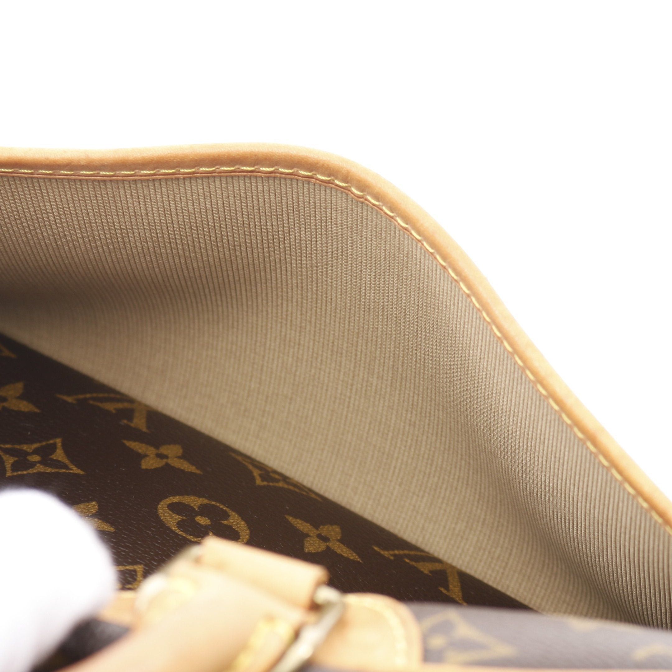 Louis Vuitton Louis Vuitton Trouville Monogram Handbag Leather Brown Size ONE SIZE - 11 Thumbnail