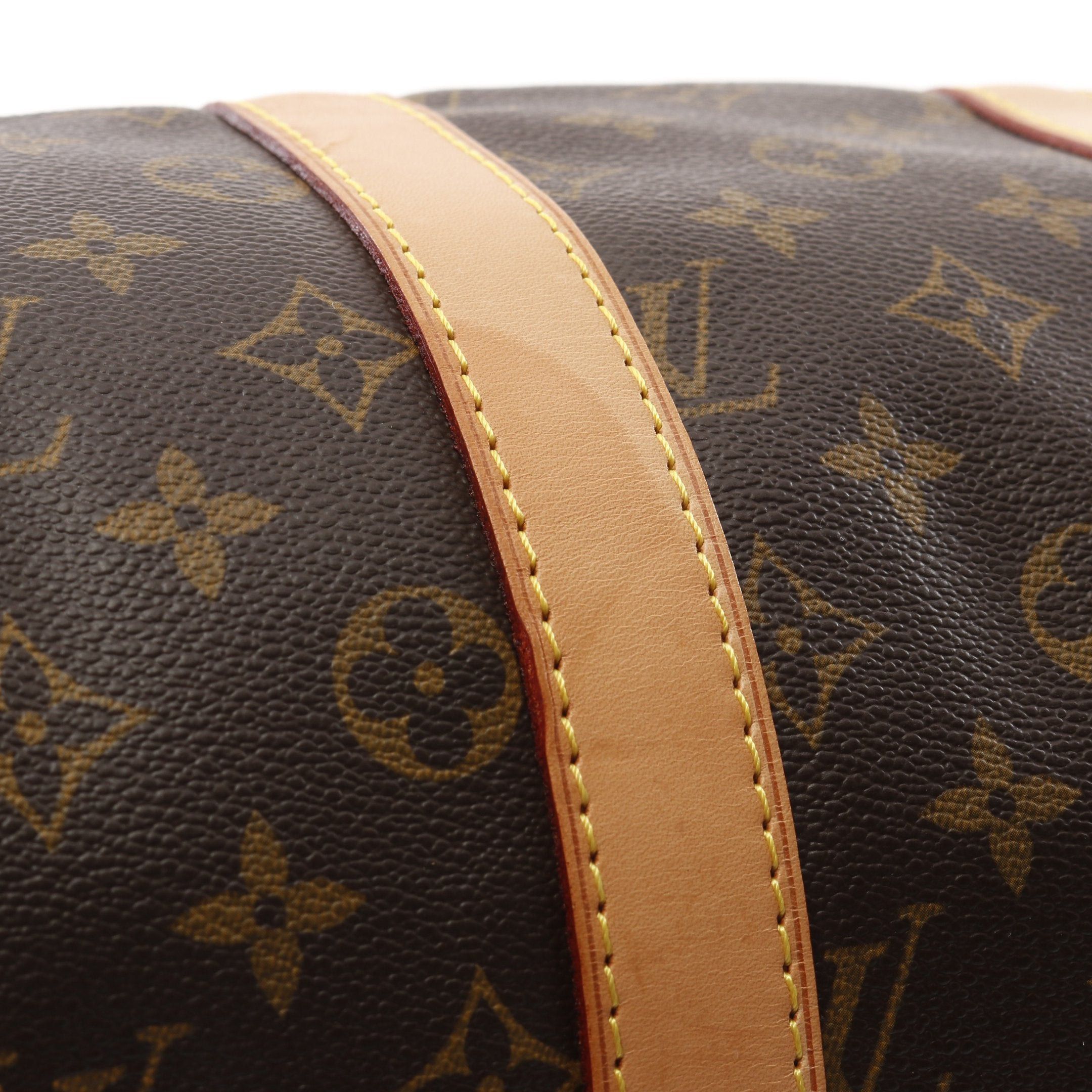 Louis Vuitton Louis Vuitton Keepall 45 Monogram Boston Bag Leather Brown Size ONE SIZE - 9 Thumbnail