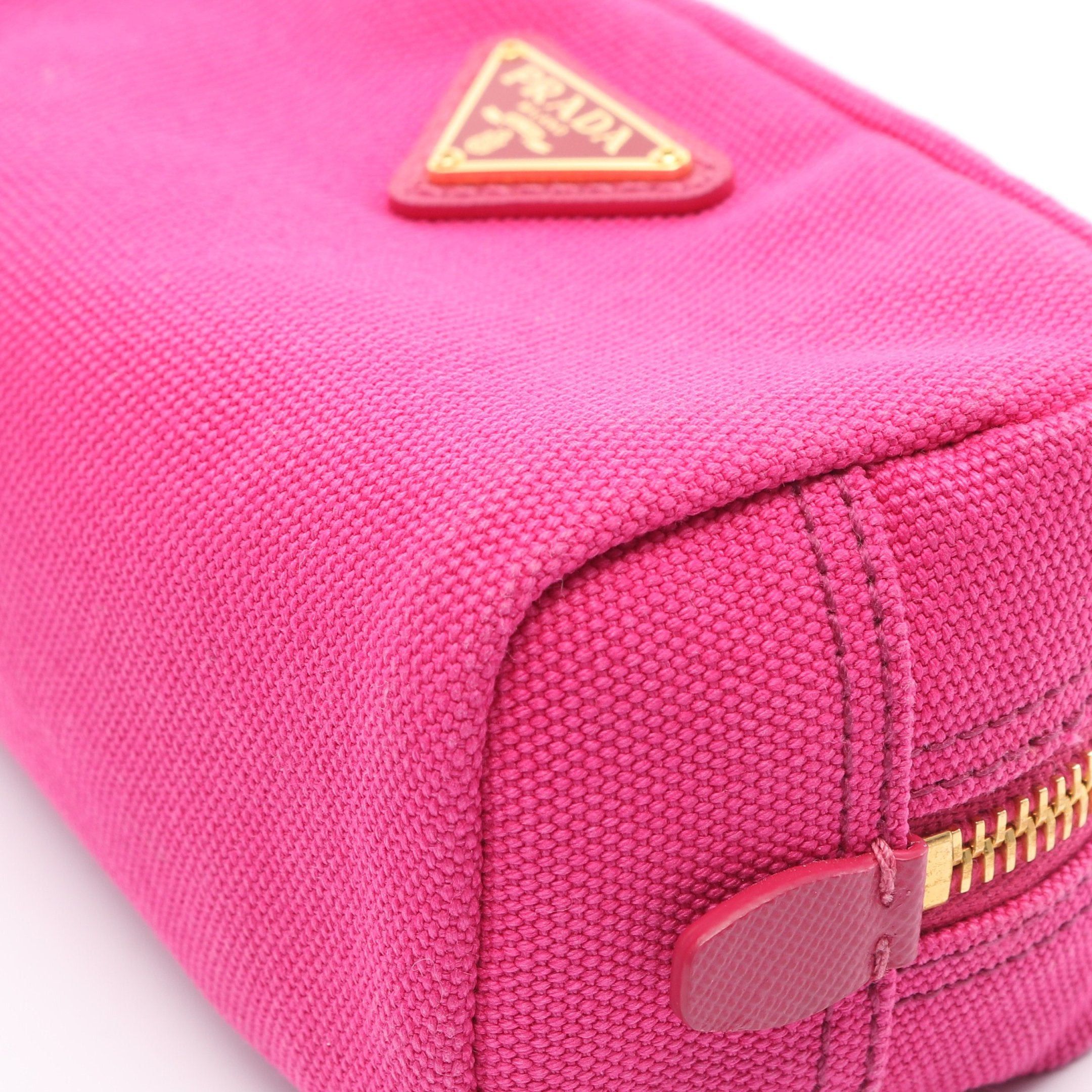 Prada Prada Canapa Pouch Canvas Pink Purple Size ONE SIZE - 6 Thumbnail