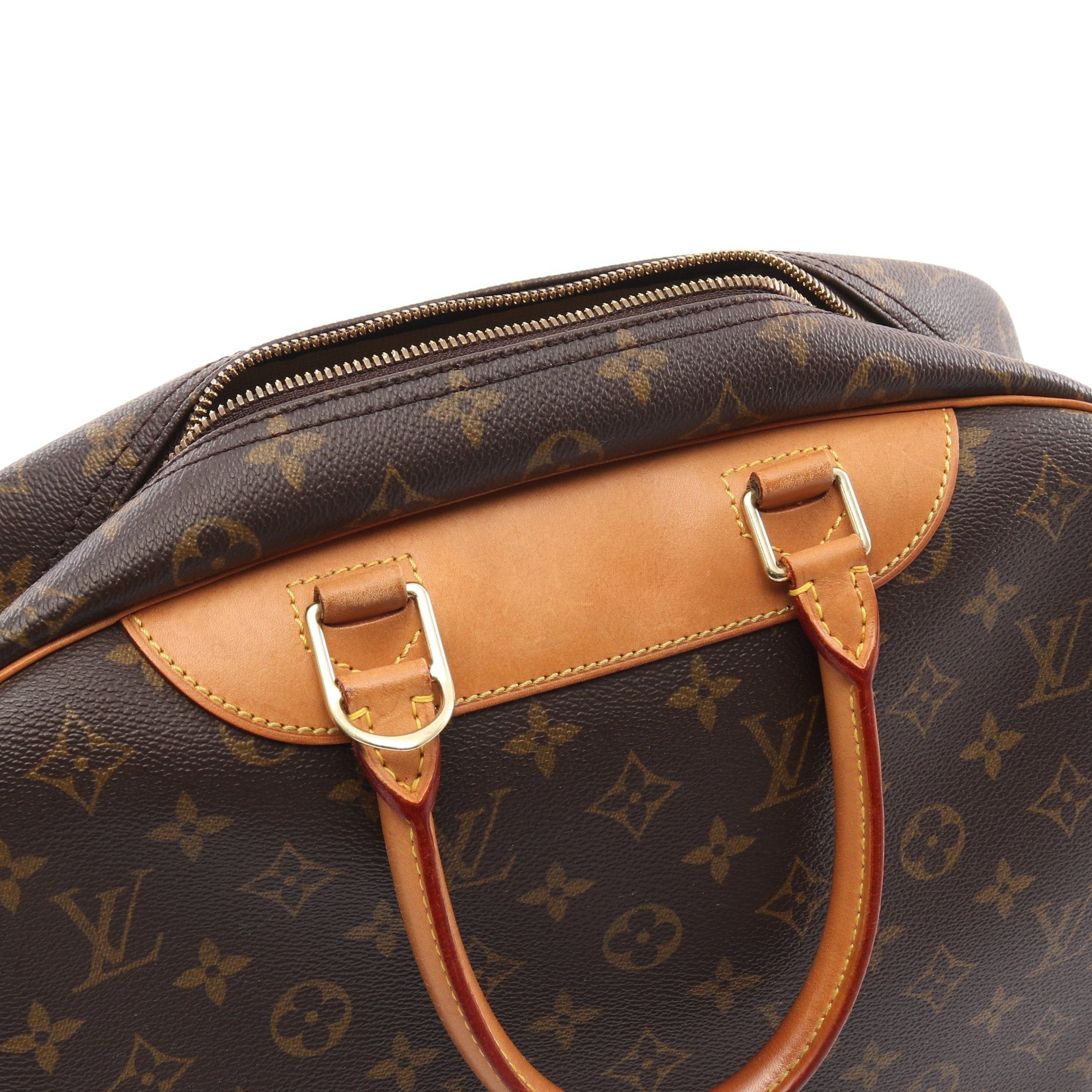 Louis Vuitton Louis Vuitton Deauville Bowling Vanity Monogram Handbag Leather Brown Size ONE SIZE - 12 Thumbnail