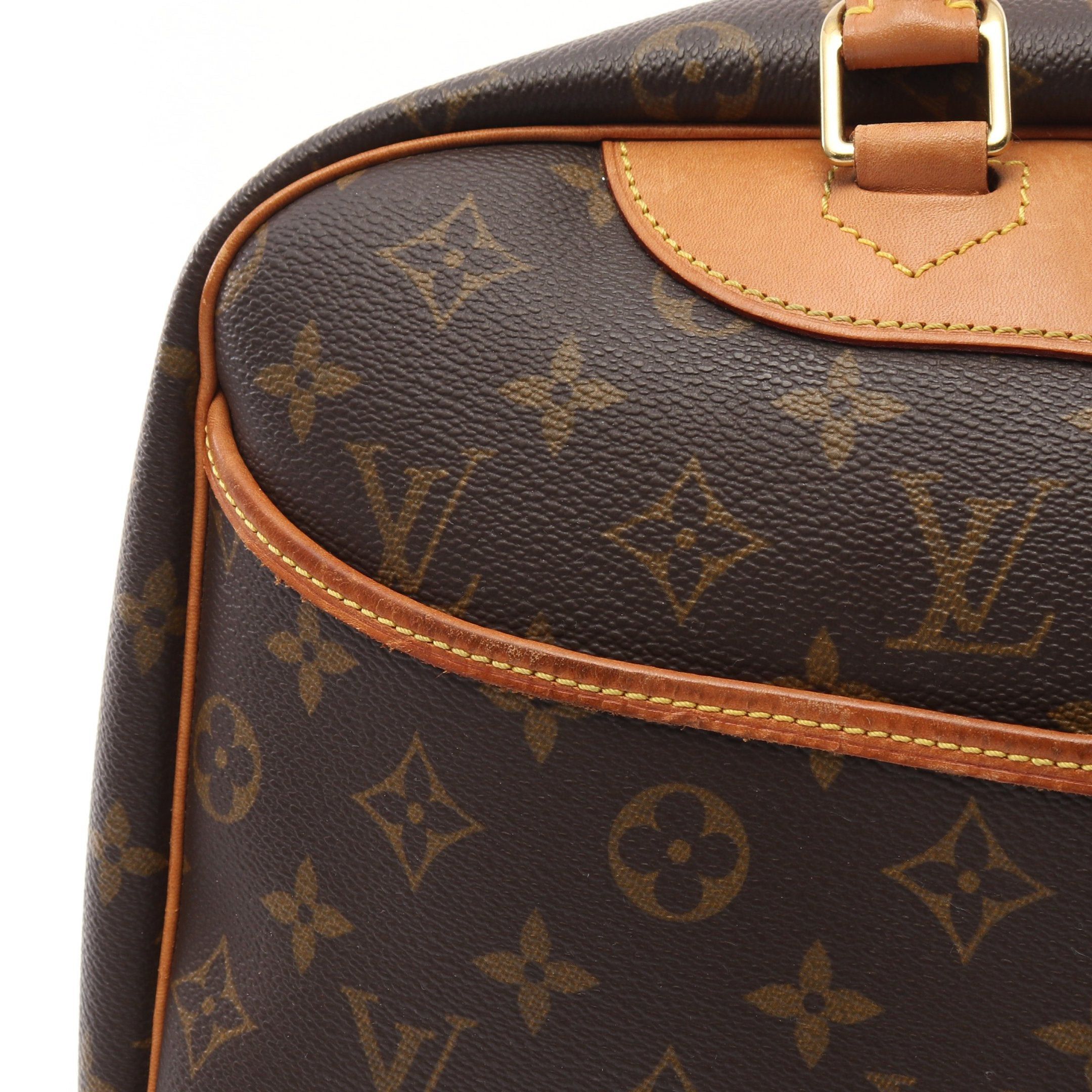 Louis Vuitton Louis Vuitton Deauville Bowling Vanity Monogram Handbag Leather Brown Size ONE SIZE - 11 Thumbnail