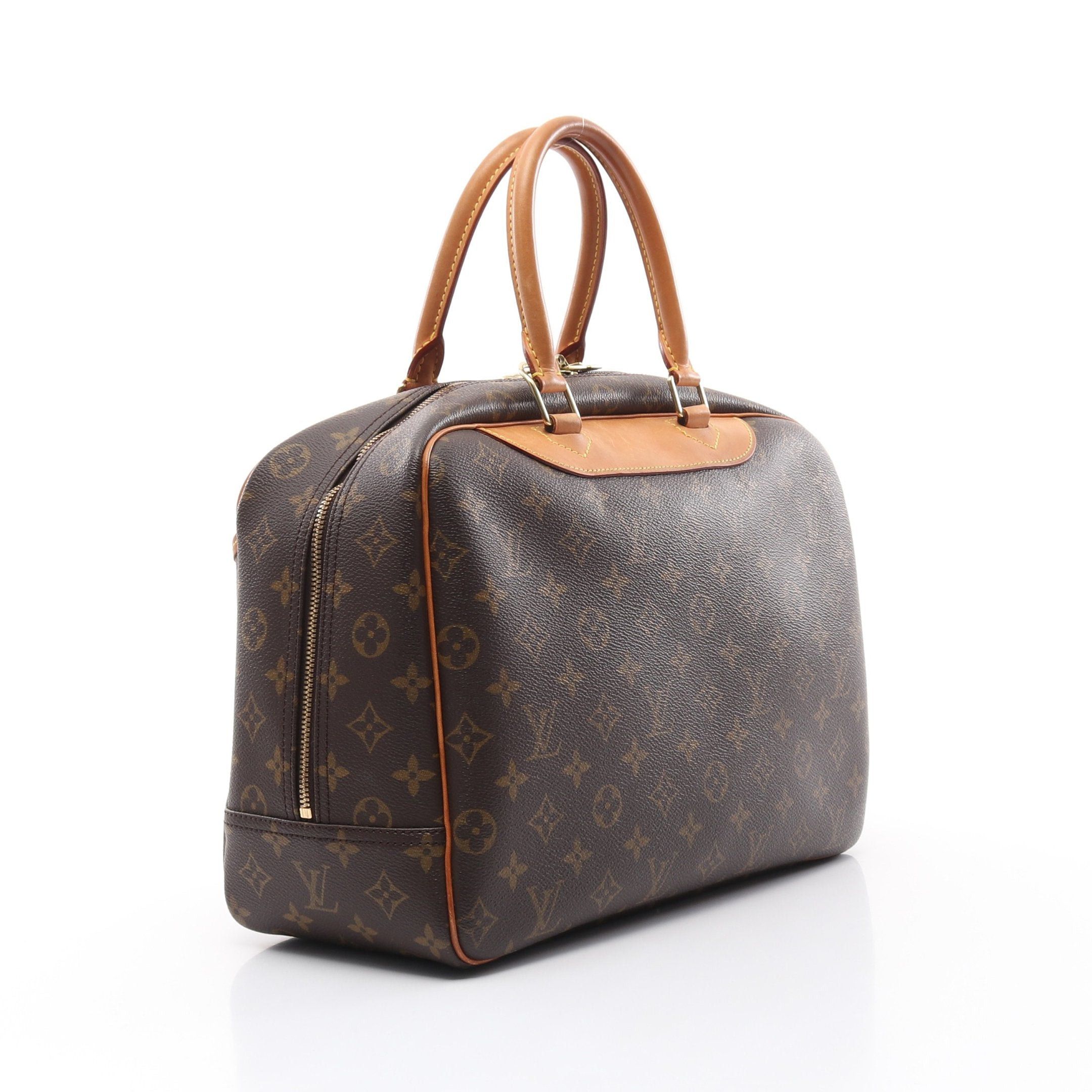 Louis Vuitton Louis Vuitton Deauville Bowling Vanity Monogram Handbag Leather Brown Size ONE SIZE - 2 Thumbnail
