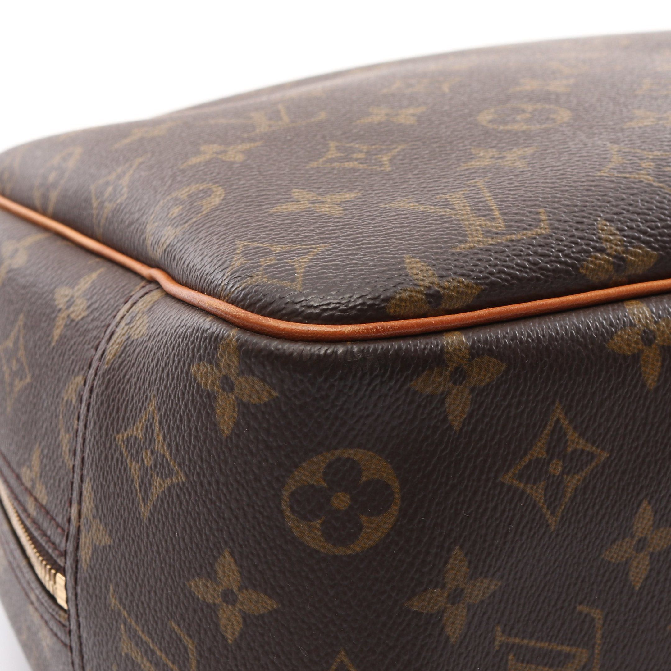Louis Vuitton Louis Vuitton Deauville Bowling Vanity Monogram Handbag Leather Brown Size ONE SIZE - 6 Thumbnail