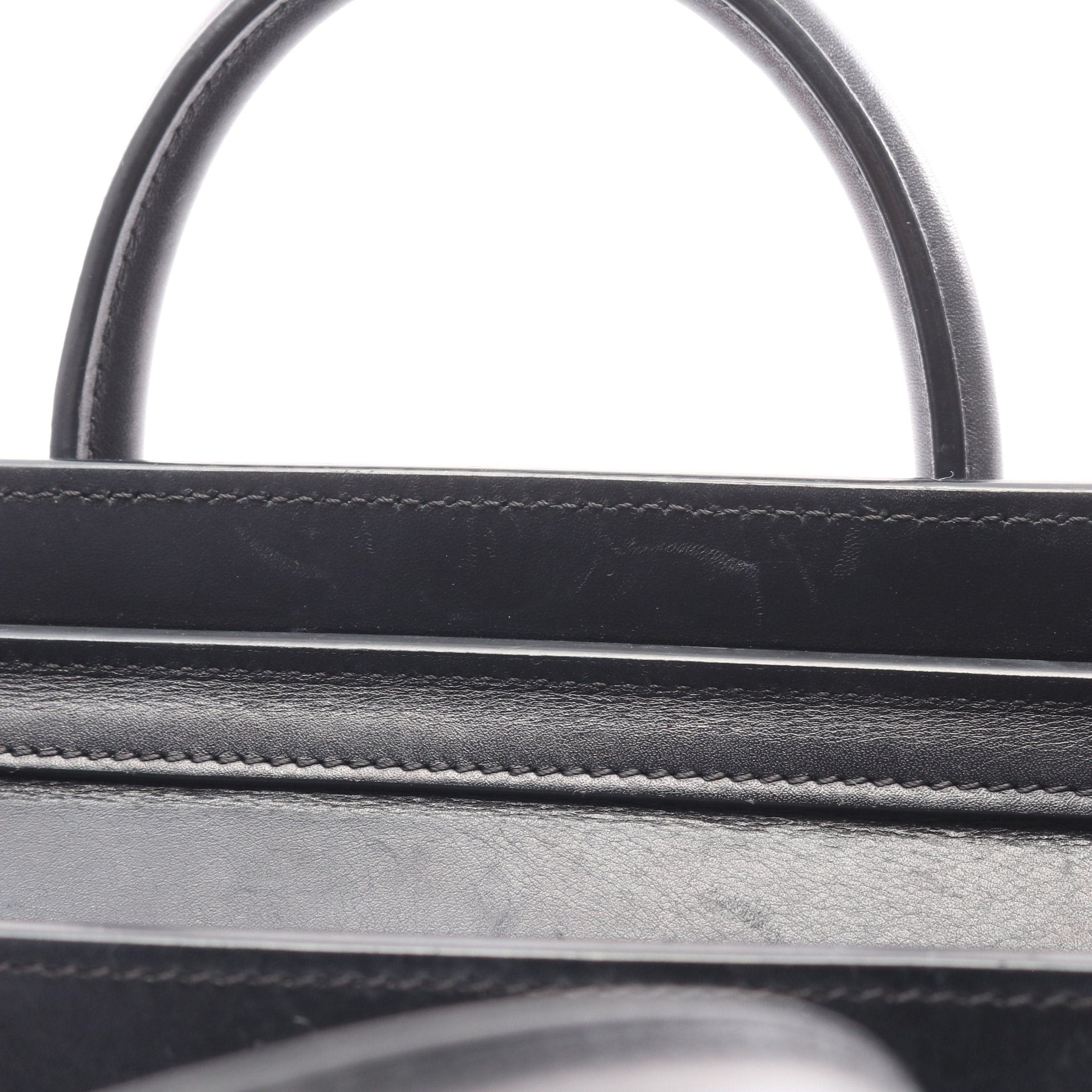 Celine Celine Luggage Nano Shopper Handbag Leather Black Light Brown Gray Beige Size ONE SIZE - 7 Thumbnail