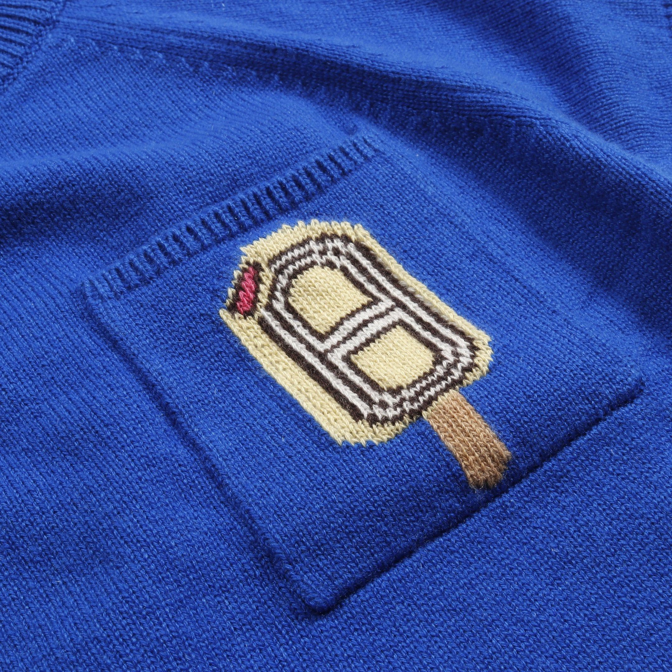 Hermes Hermes Funny Ice Cream Knit Short Sleeve Cashmere Blue Size ONE SIZE - 8 Thumbnail