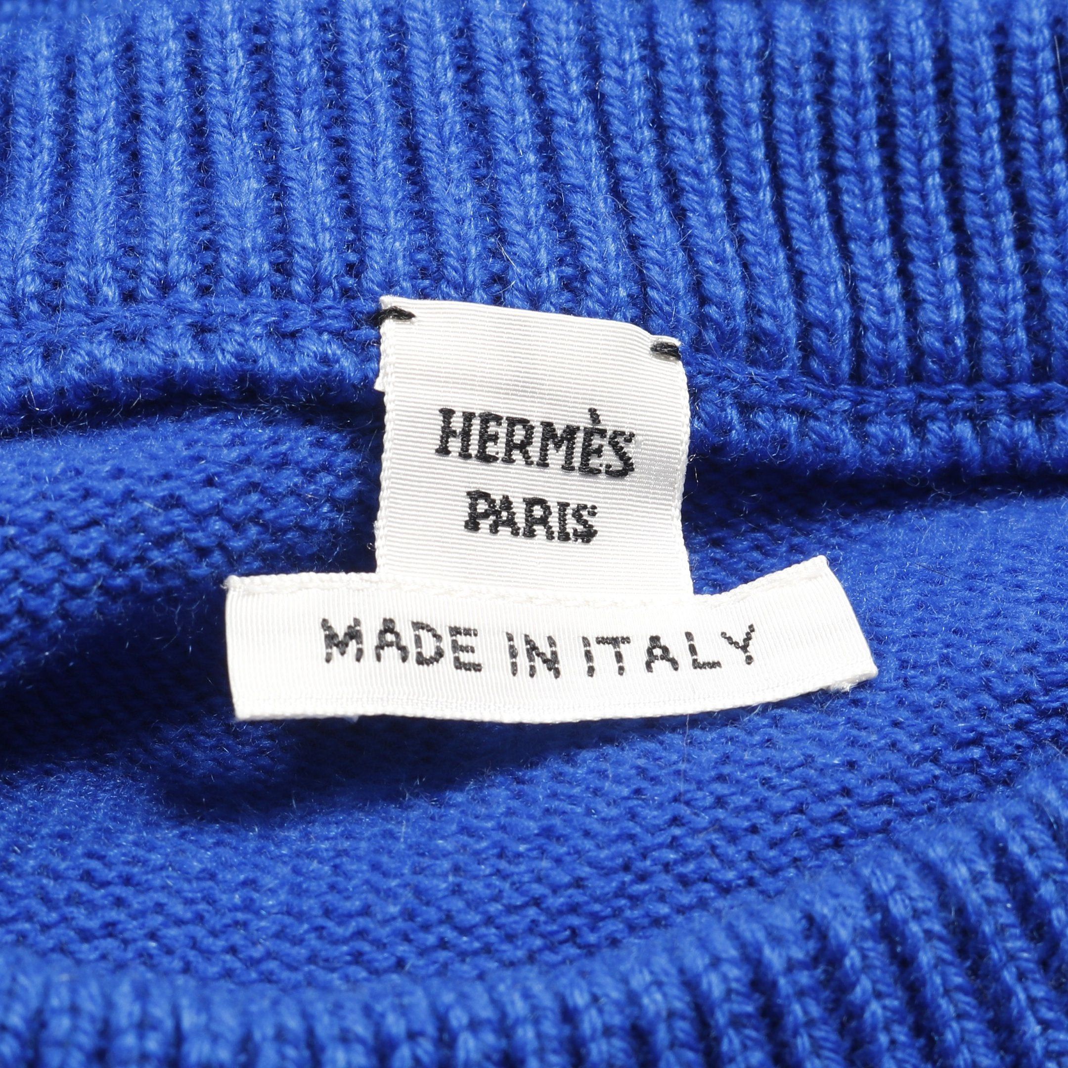 Hermes Hermes Funny Ice Cream Knit Short Sleeve Cashmere Blue Size ONE SIZE - 3 Thumbnail