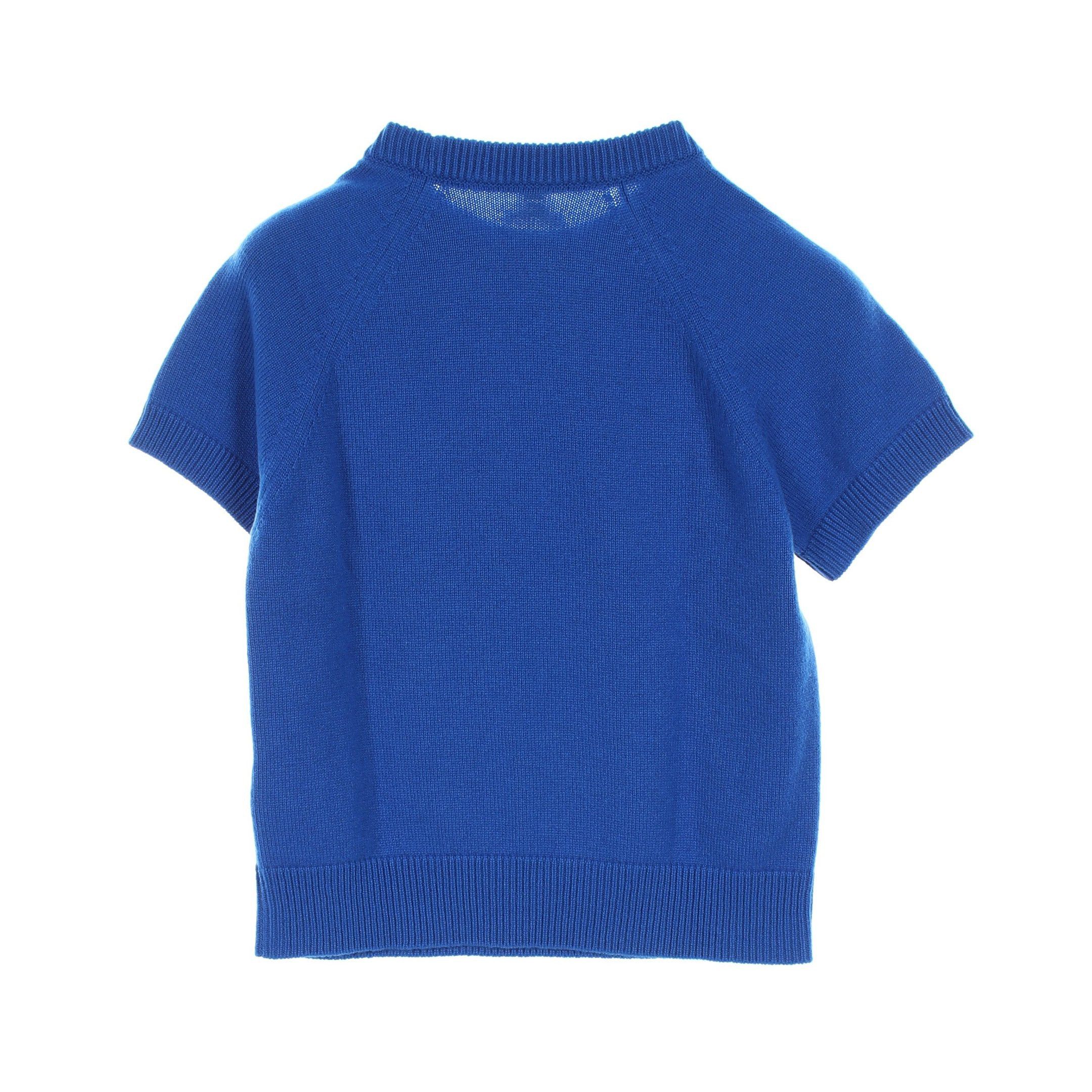 Hermes Hermes Funny Ice Cream Knit Short Sleeve Cashmere Blue Size ONE SIZE - 2 Thumbnail
