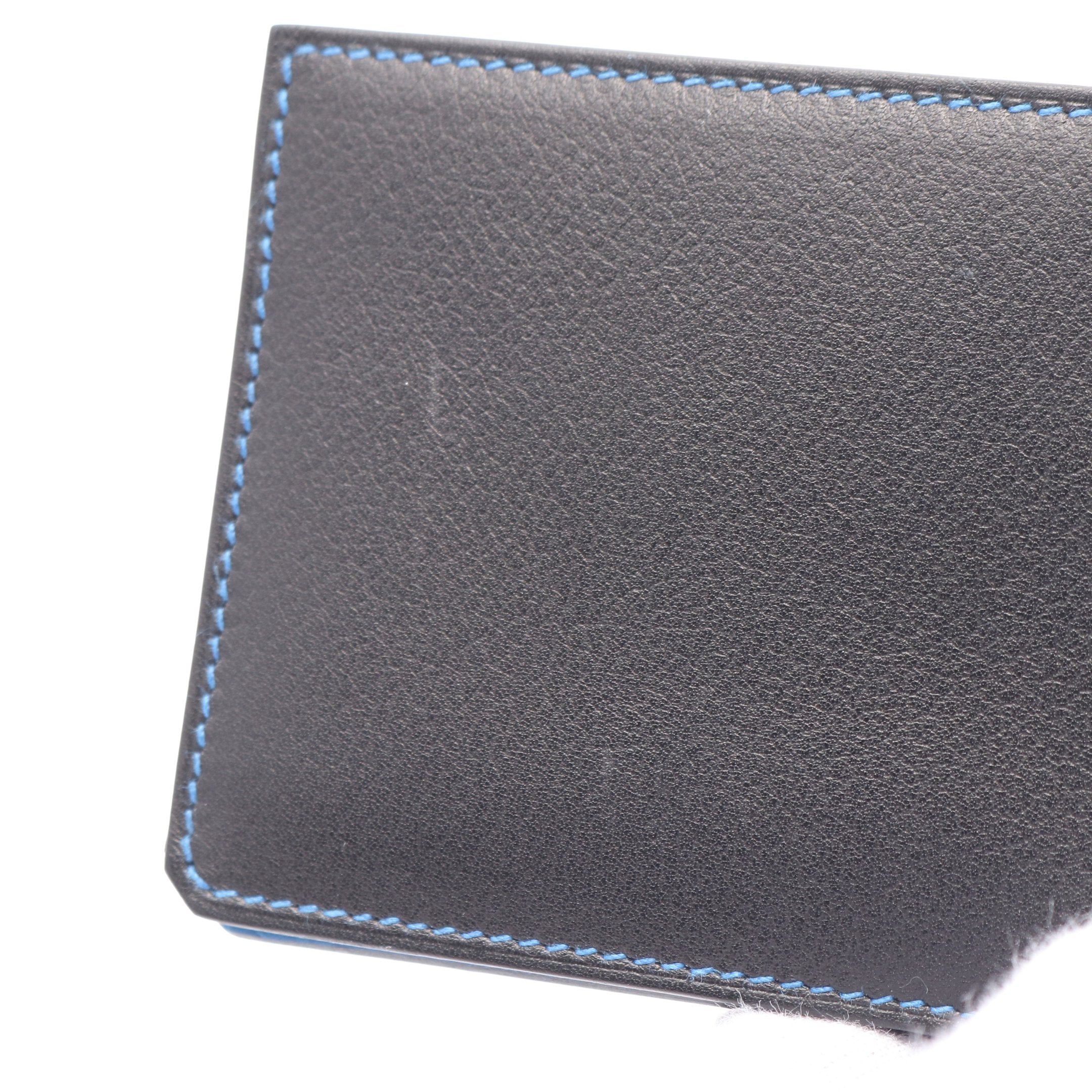 Hermes Hermes H Sellier Horizontal Noir Blue Jellies Card Case Evercolor Black B Stamp Size ONE SIZE - 6 Thumbnail