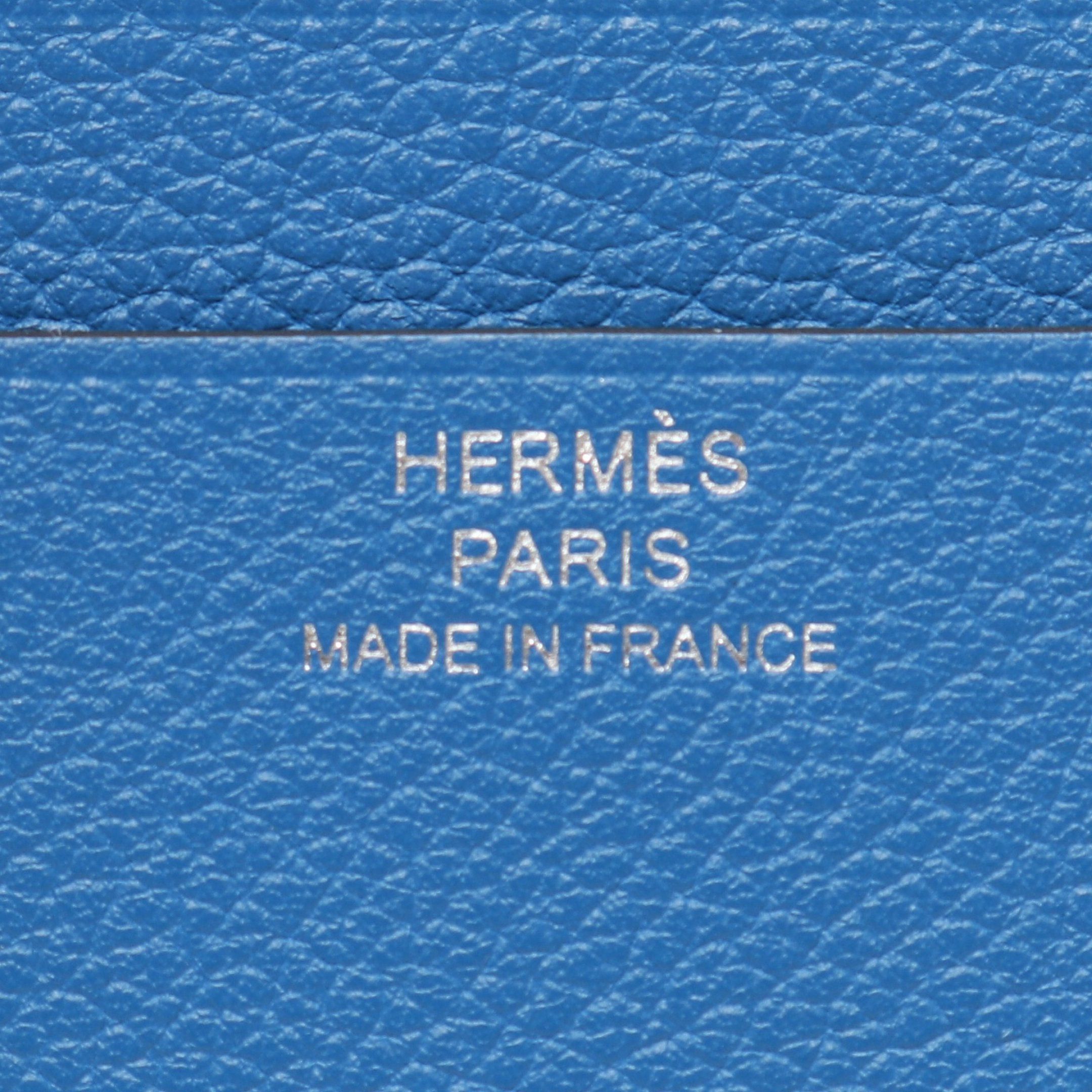 Hermes Hermes H Sellier Horizontal Noir Blue Jellies Card Case Evercolor Black B Stamp Size ONE SIZE - 4 Thumbnail