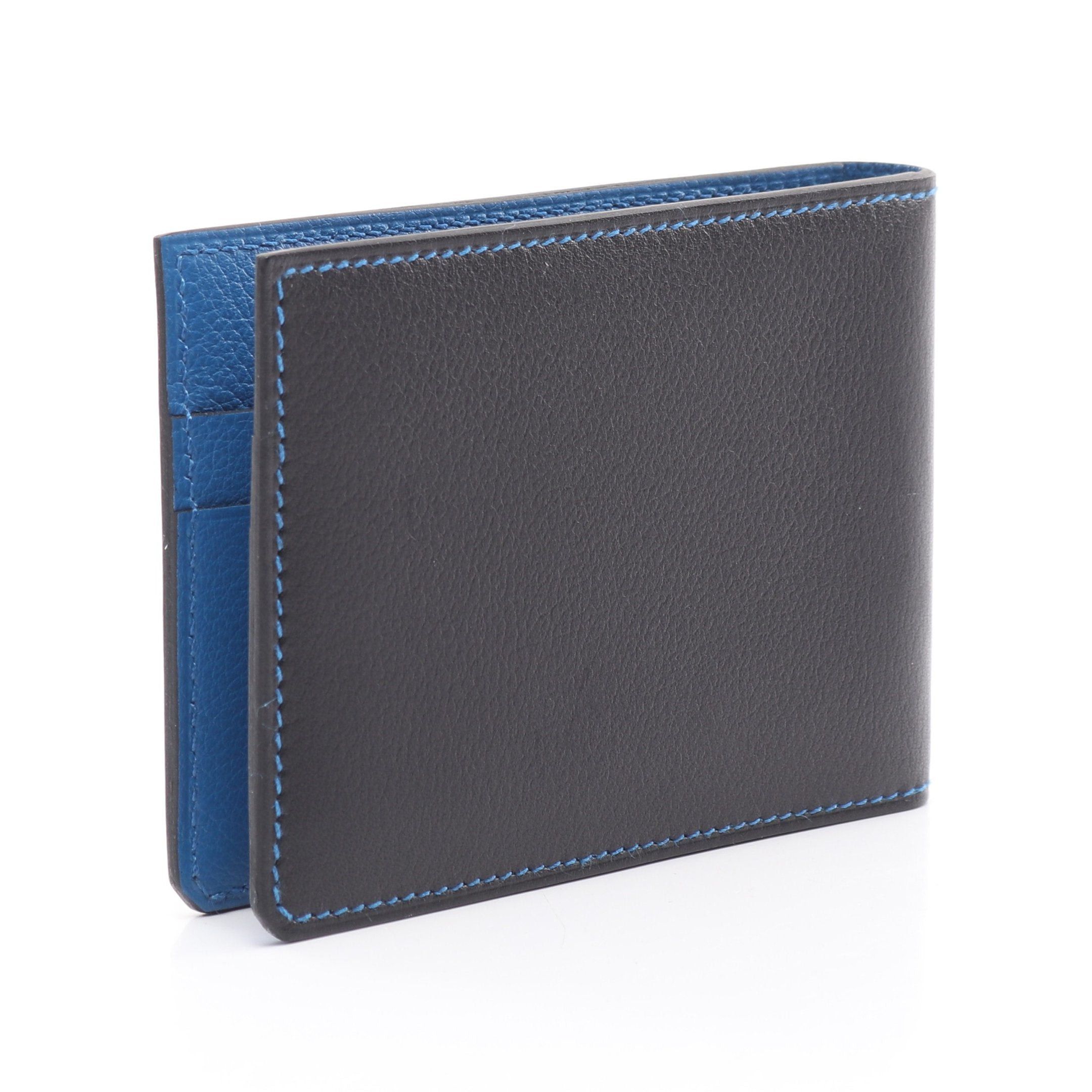 Hermes Hermes H Sellier Horizontal Noir Blue Jellies Card Case Evercolor Black B Stamp Size ONE SIZE - 2 Thumbnail
