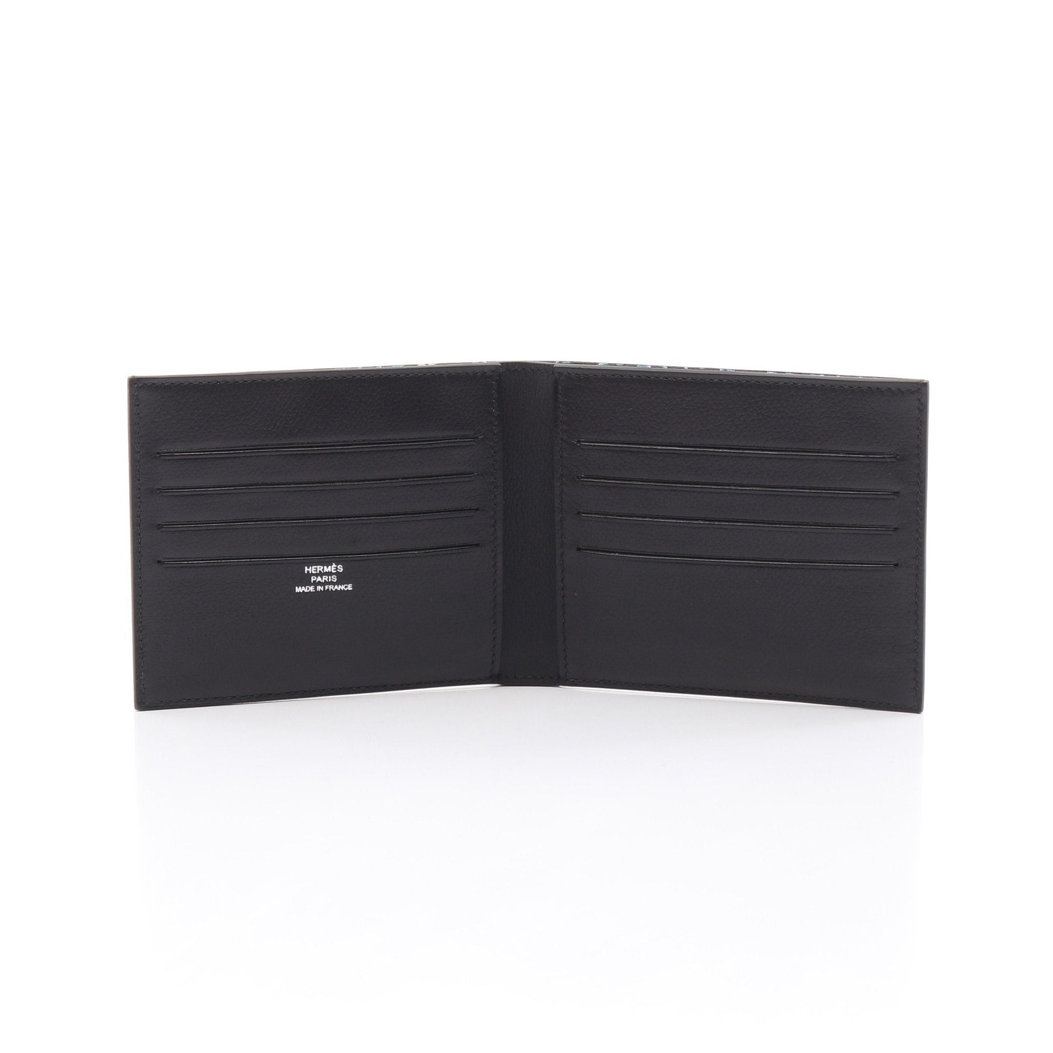 Hermes Hermes Citizen Twill Compact Crochet Bi-Fold Wallet Evergrain Black B Stamp Size ONE SIZE - 3 Thumbnail