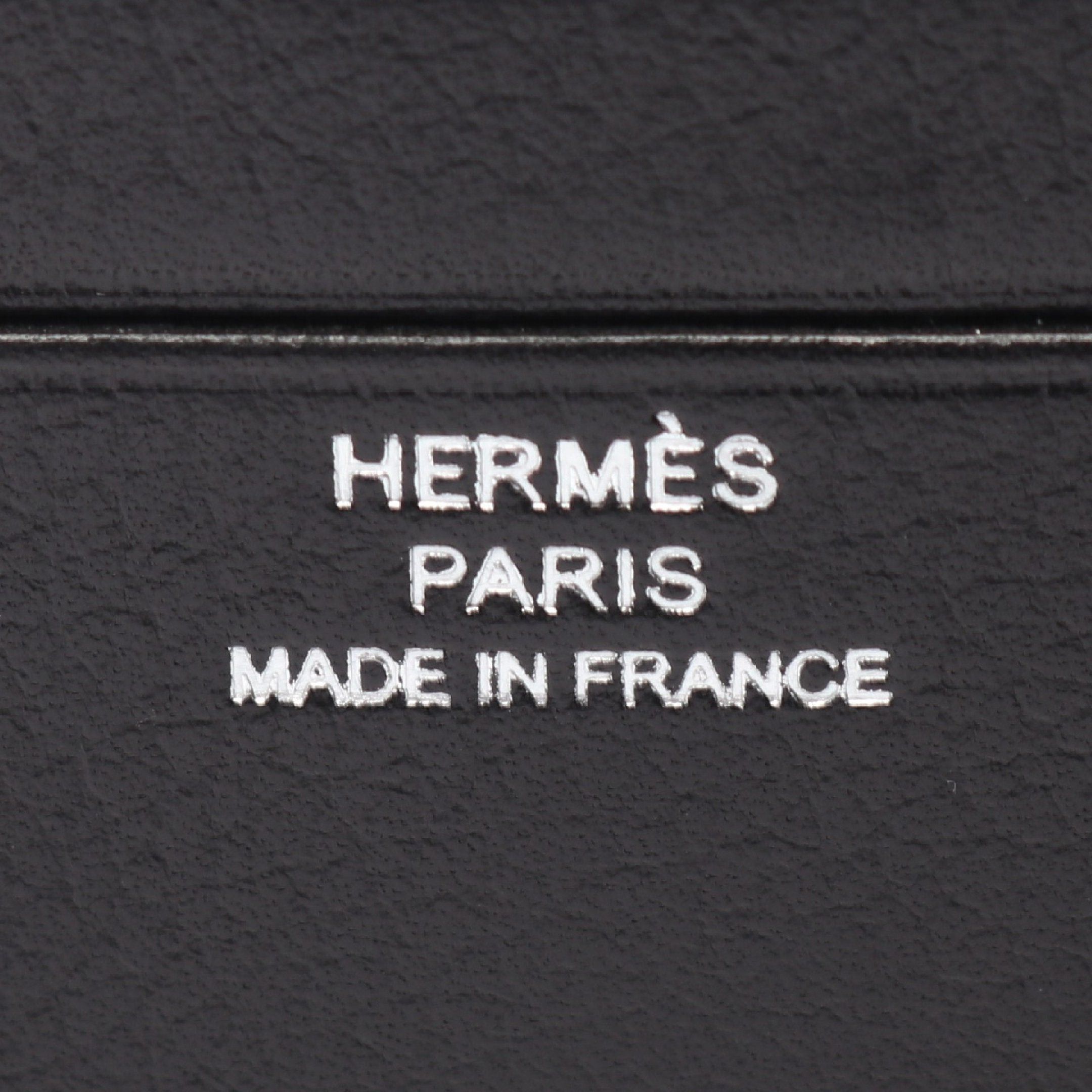 Hermes Hermes Citizen Twill Compact Crochet Bi-Fold Wallet Evergrain Black B Stamp Size ONE SIZE - 4 Thumbnail