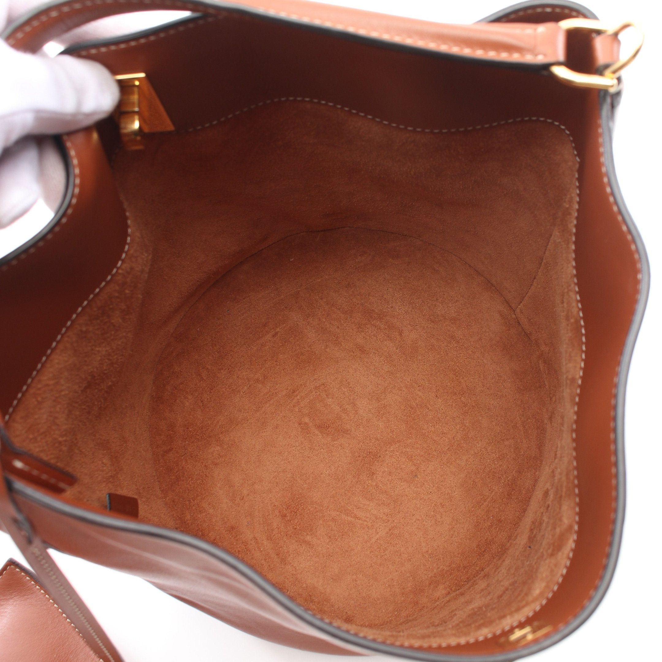 Celine Celine Bucket 16 Sais Handbag Leather Brown Size ONE SIZE - 3 Thumbnail