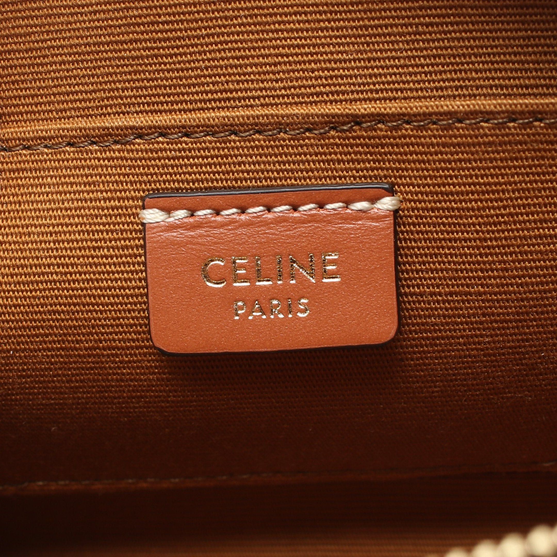Celine Celine Triomphe One Shoulder Bag Leather Black Brown Size ONE SIZE - 4 Thumbnail