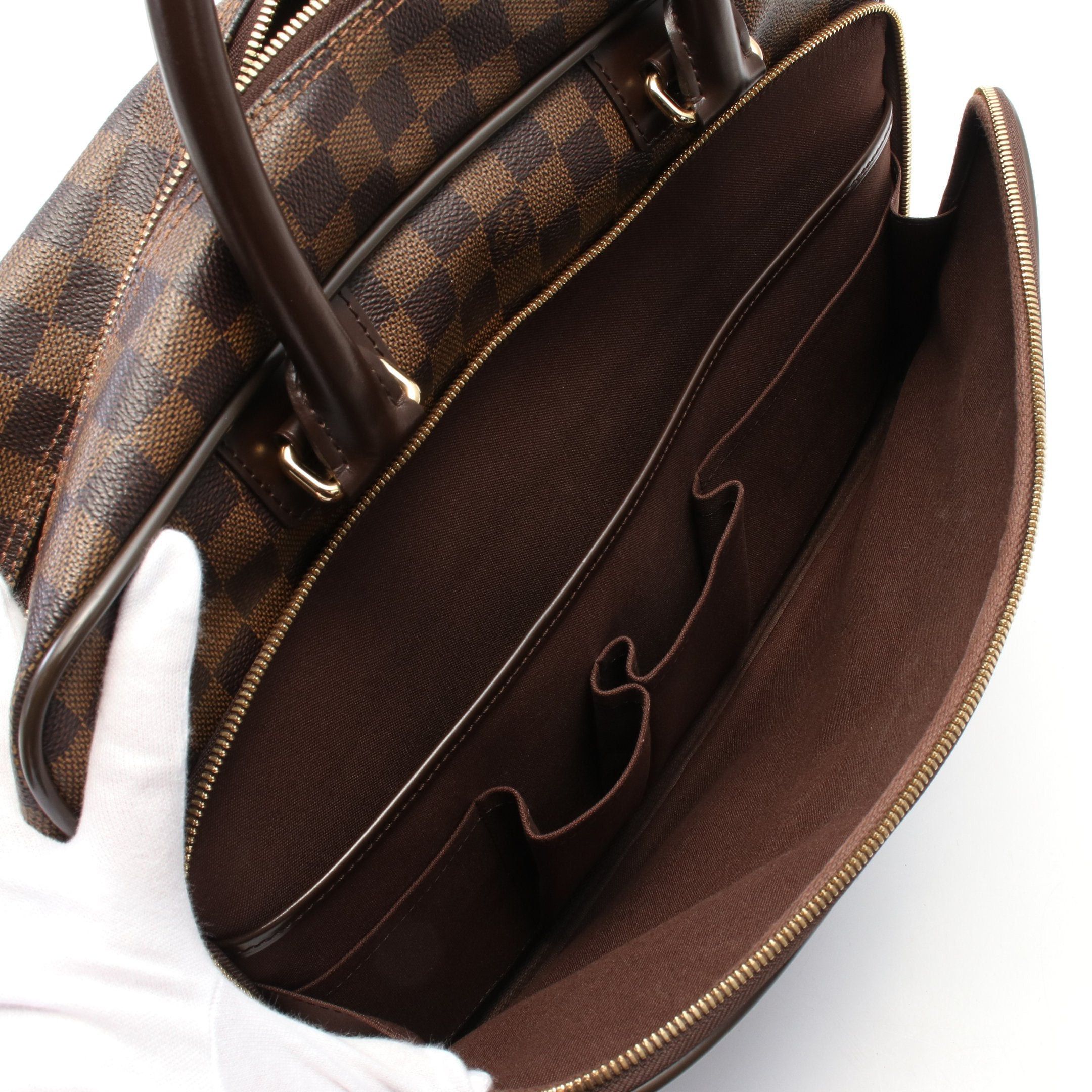 Louis Vuitton Louis Vuitton Icare Damier Ebene Briefcase Business Bag Leather Brown Size ONE SIZE - 4 Thumbnail