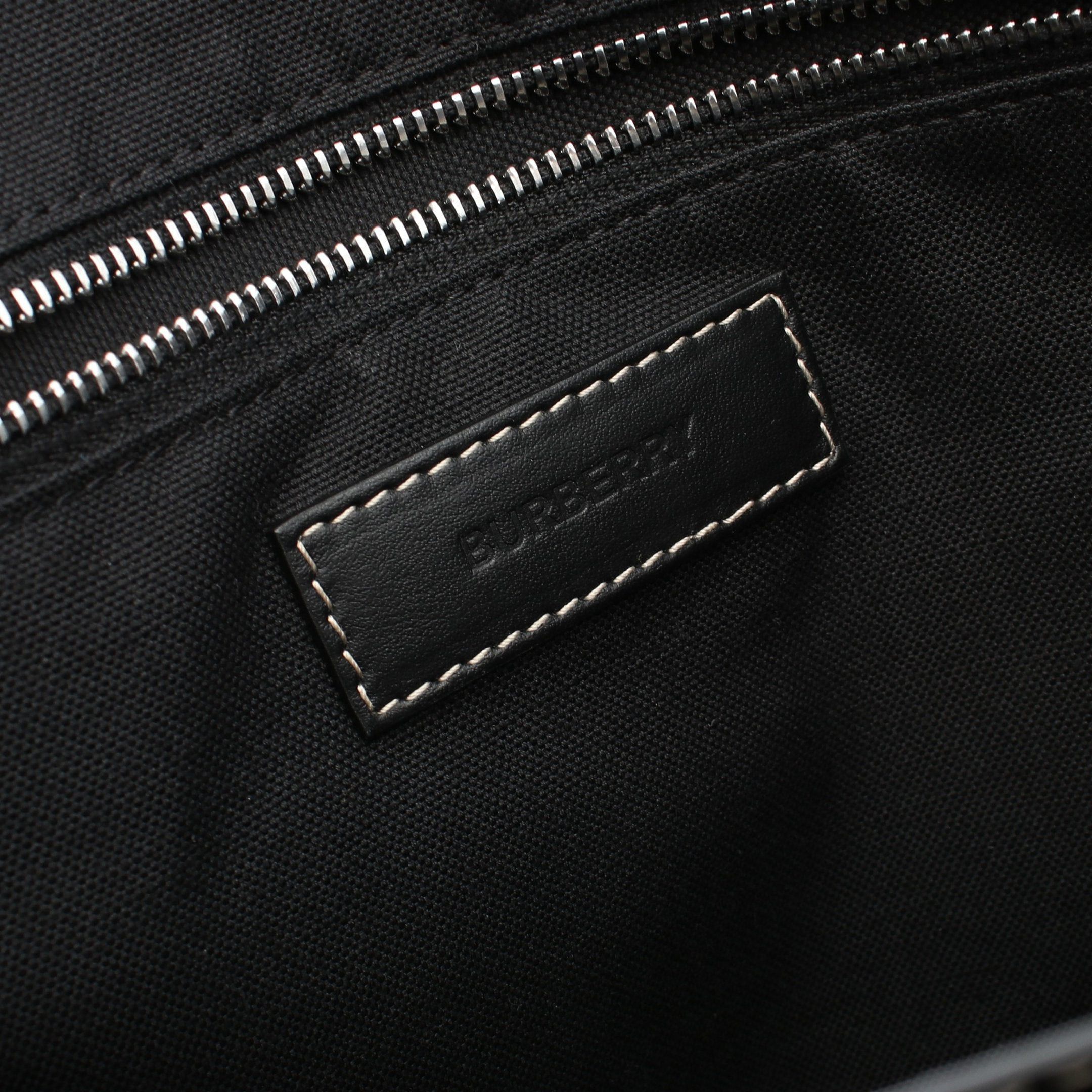 Burberry Burberry Handbag Tote Bag Canvas Leather Gray Black Size ONE SIZE - 4 Thumbnail