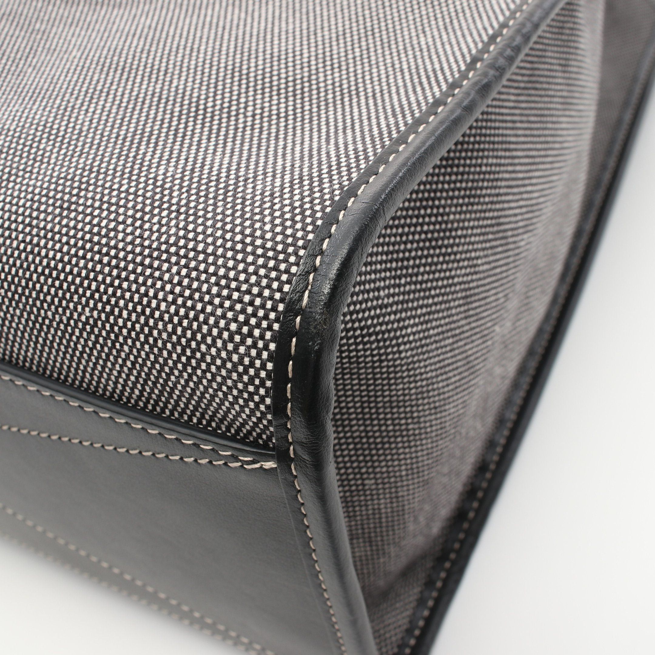 Burberry Burberry Handbag Tote Bag Canvas Leather Gray Black Size ONE SIZE - 5 Thumbnail