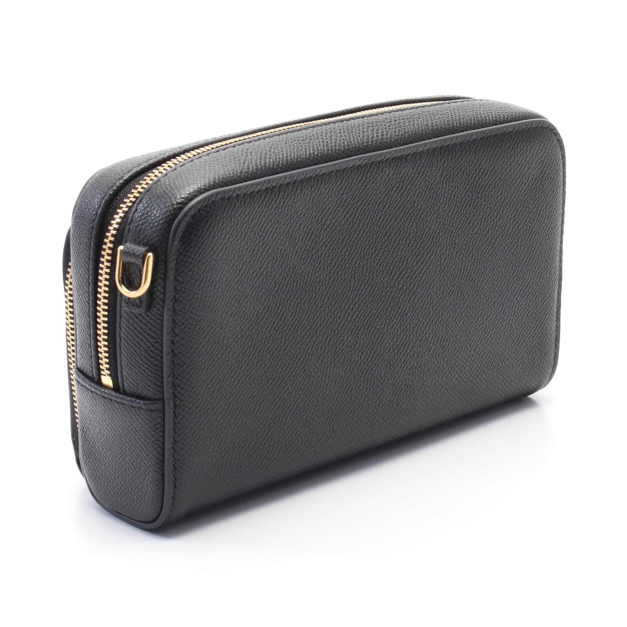 Dior Dior Karo Double Pouch Shoulder Bag Leather Black Size ONE SIZE - 2 Thumbnail