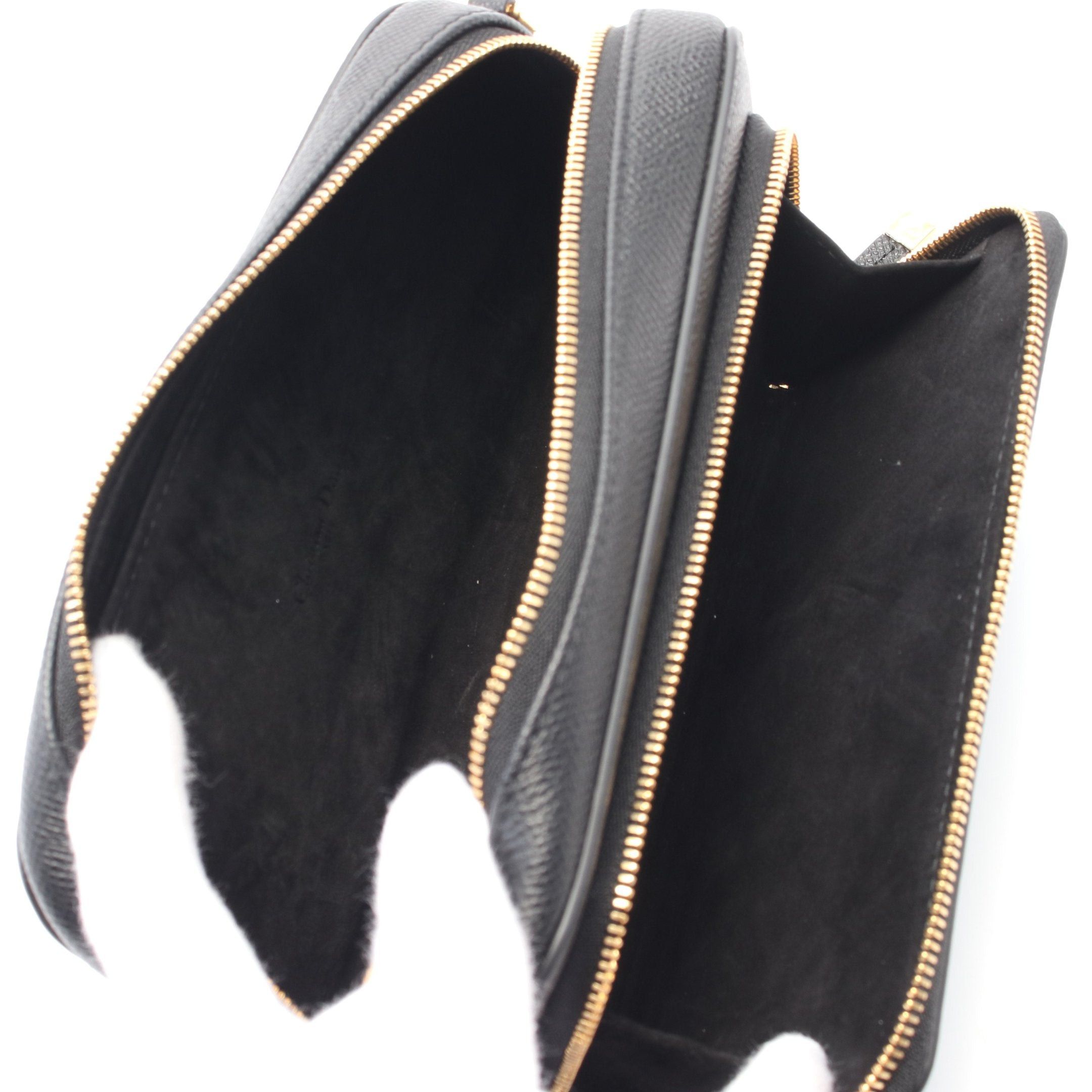 Dior Dior Karo Double Pouch Shoulder Bag Leather Black Size ONE SIZE - 3 Thumbnail