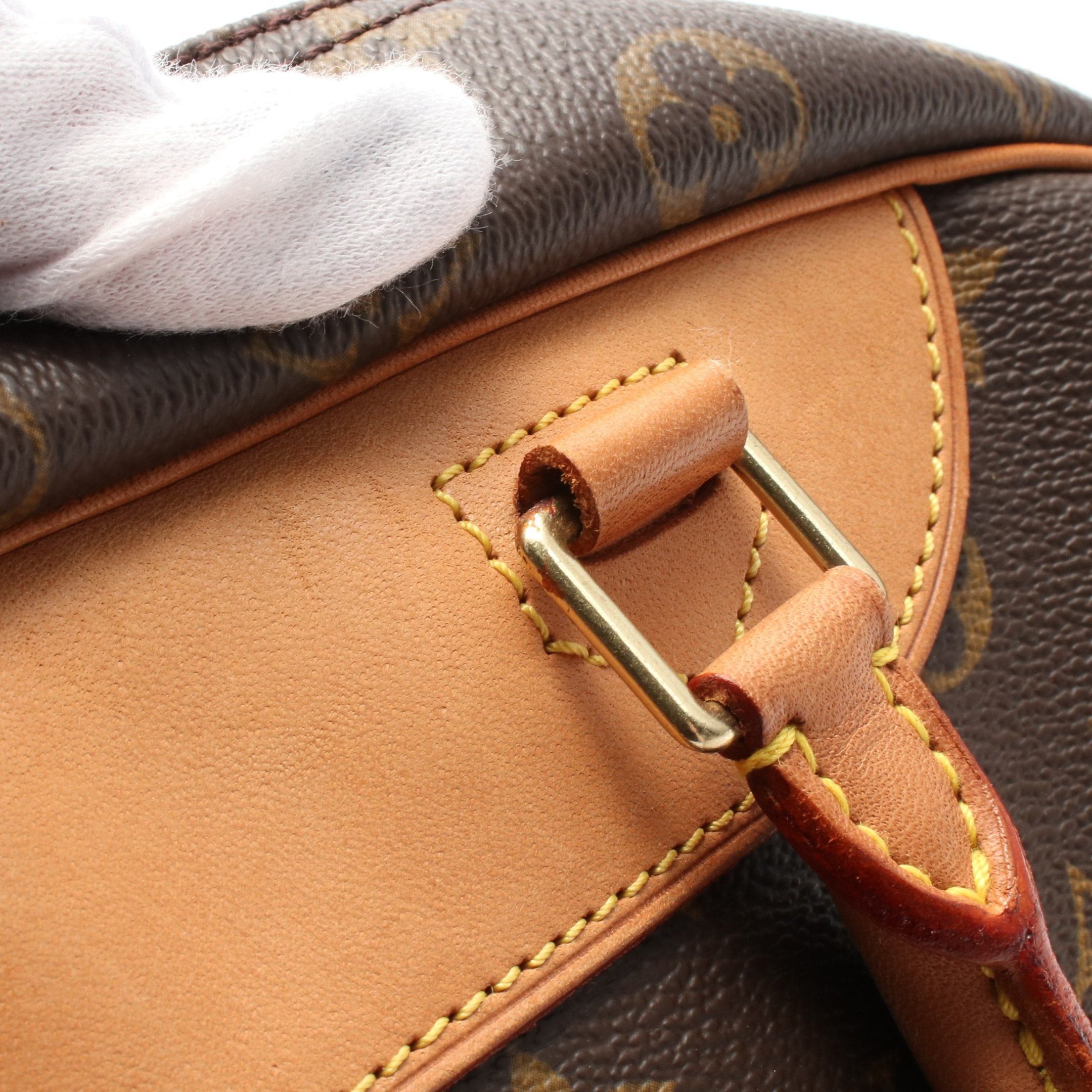 Louis Vuitton Louis Vuitton Deauville Bowling Vanity Monogram Handbag Leather Brown Size ONE SIZE - 9 Thumbnail