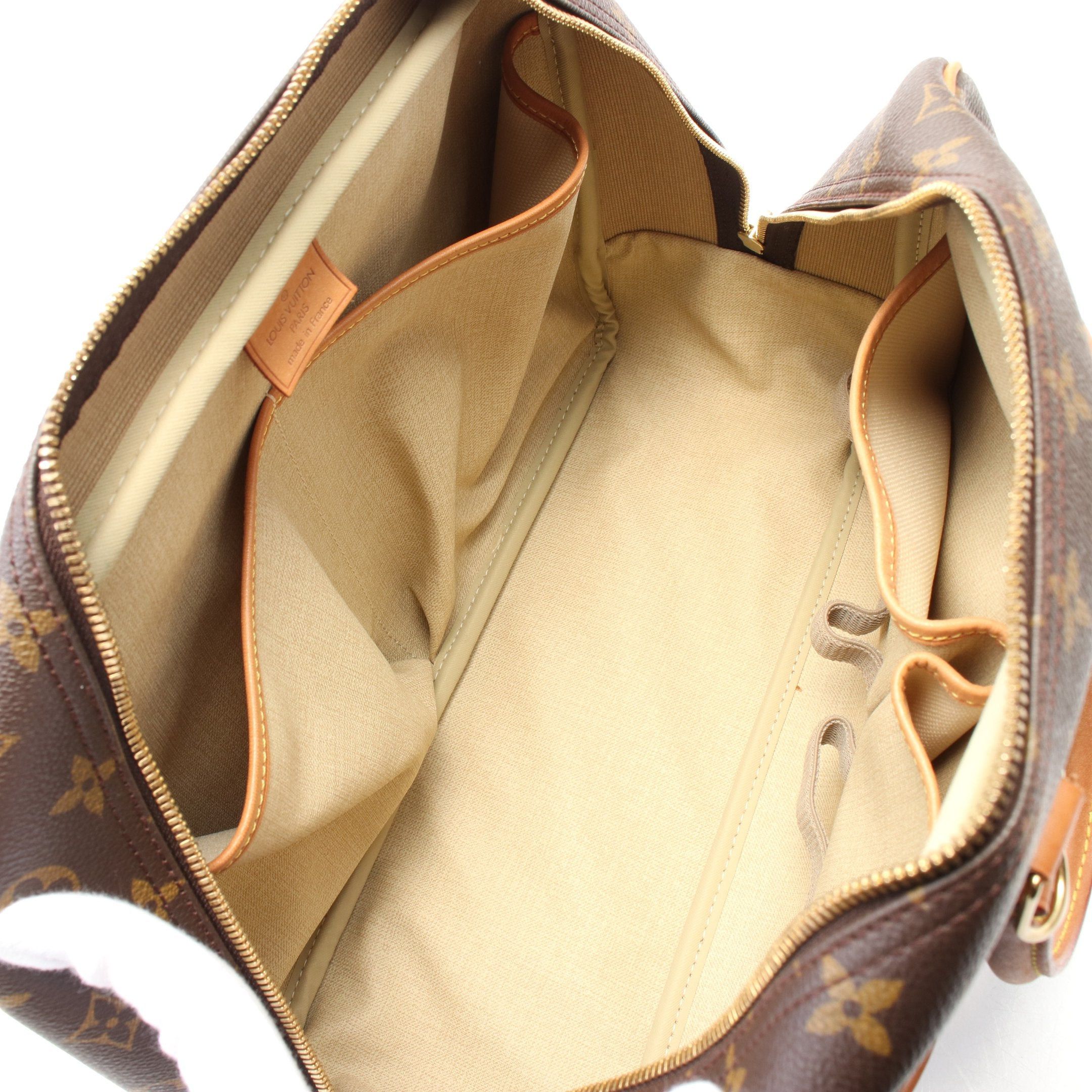 Louis Vuitton Louis Vuitton Deauville Bowling Vanity Monogram Handbag Leather Brown Size ONE SIZE - 3 Thumbnail