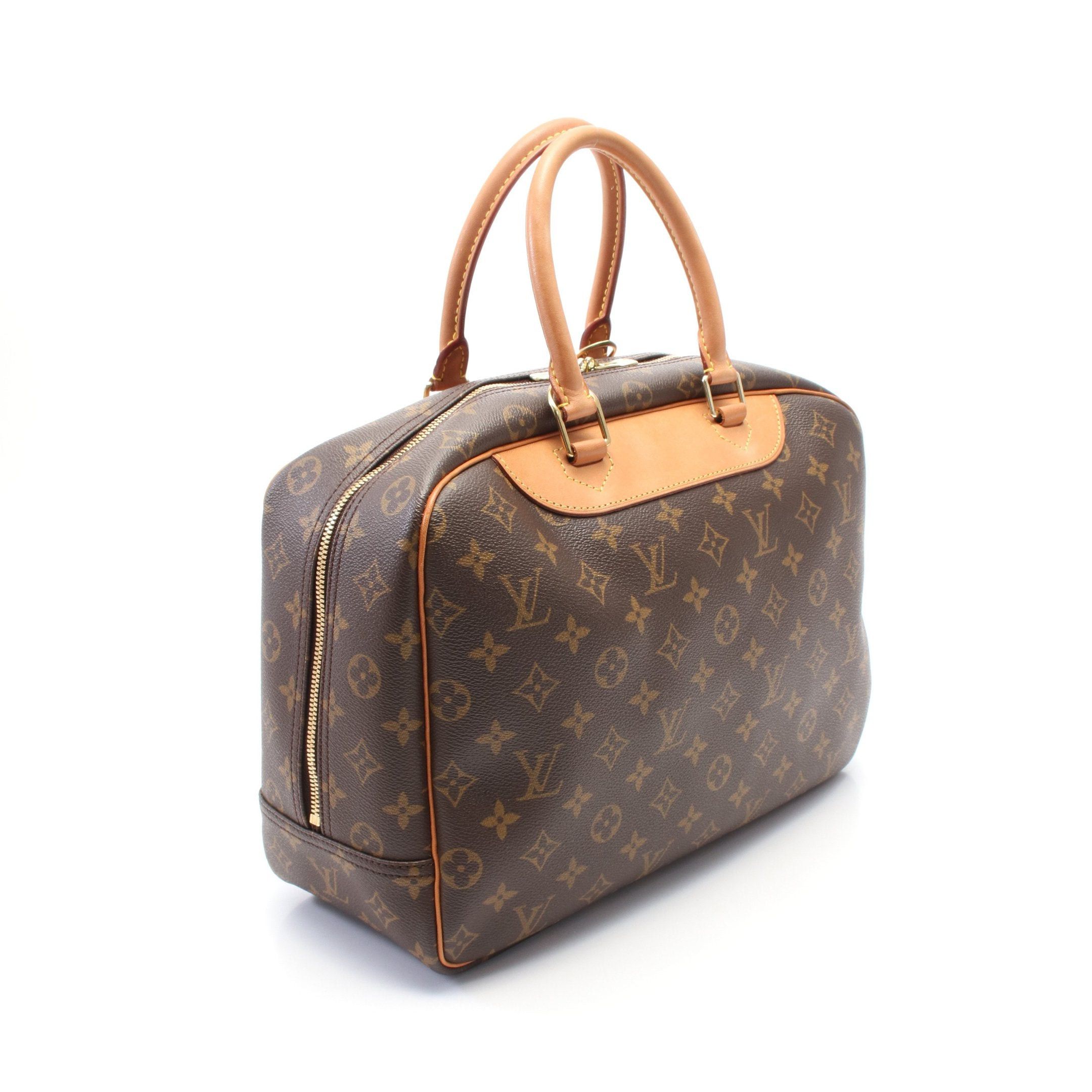Louis Vuitton Louis Vuitton Deauville Bowling Vanity Monogram Handbag Leather Brown Size ONE SIZE - 2 Thumbnail