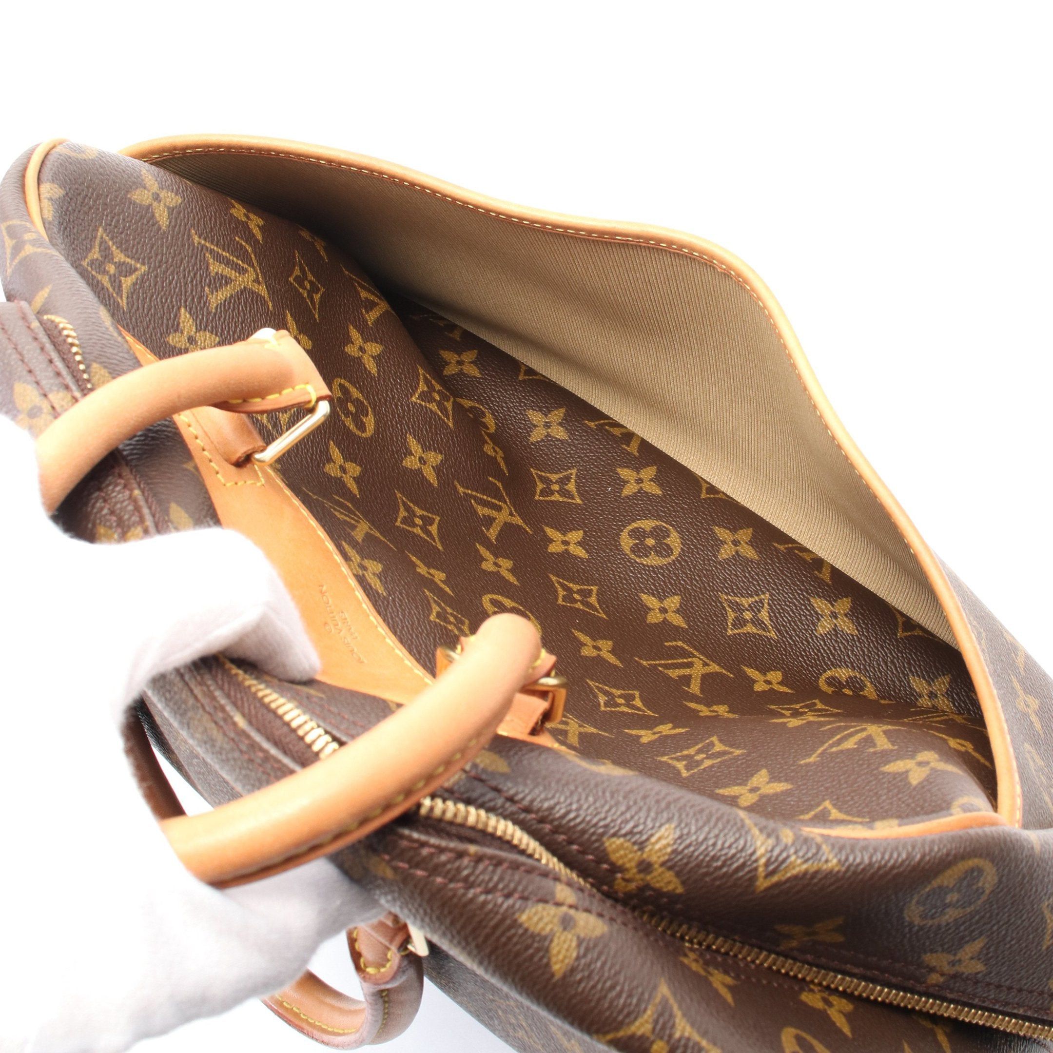 Louis Vuitton Louis Vuitton Deauville Bowling Vanity Monogram Handbag Leather Brown Size ONE SIZE - 6 Thumbnail