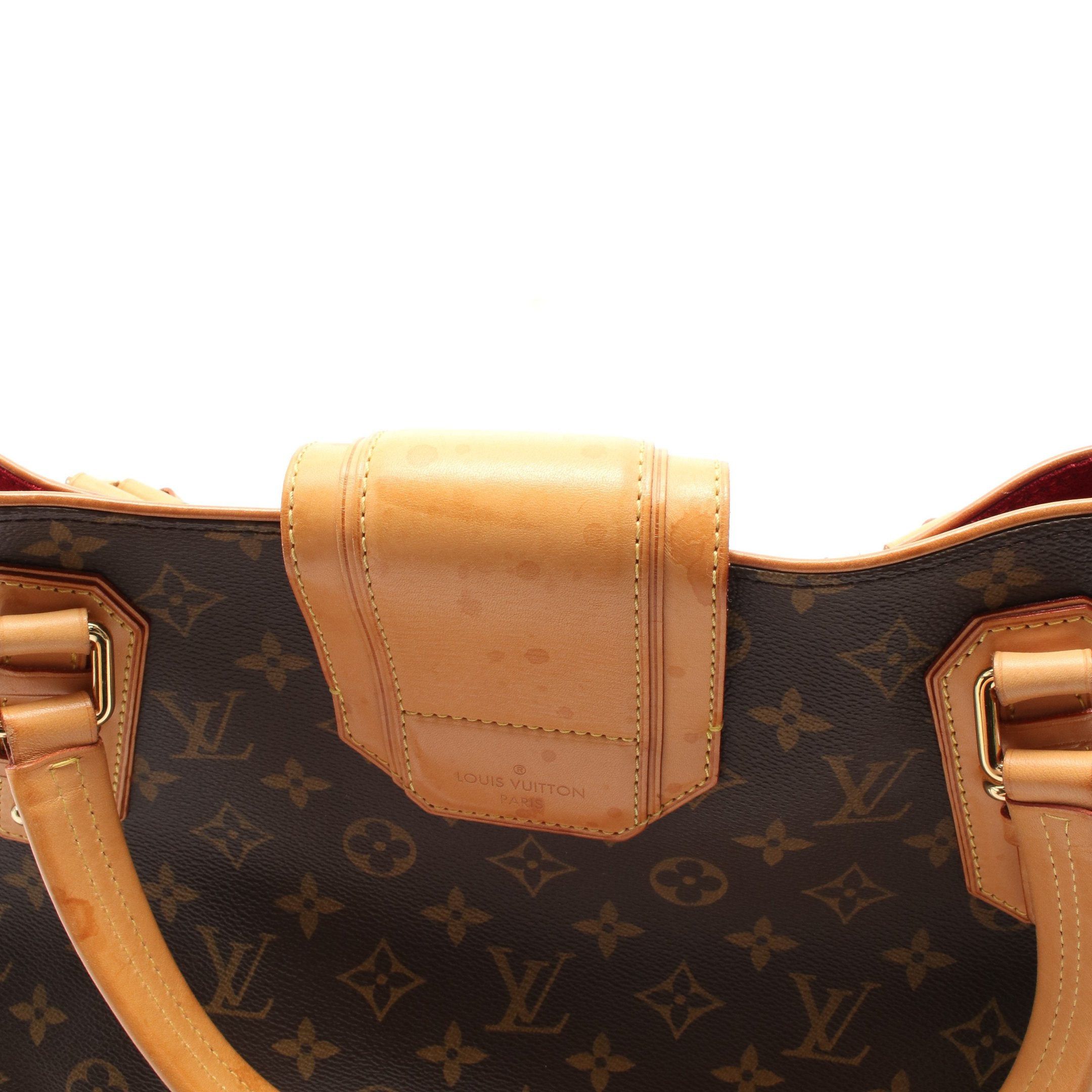 Louis Vuitton Louis Vuitton Greet Monogram Handbag Leather Brown Size ONE SIZE - 6 Thumbnail
