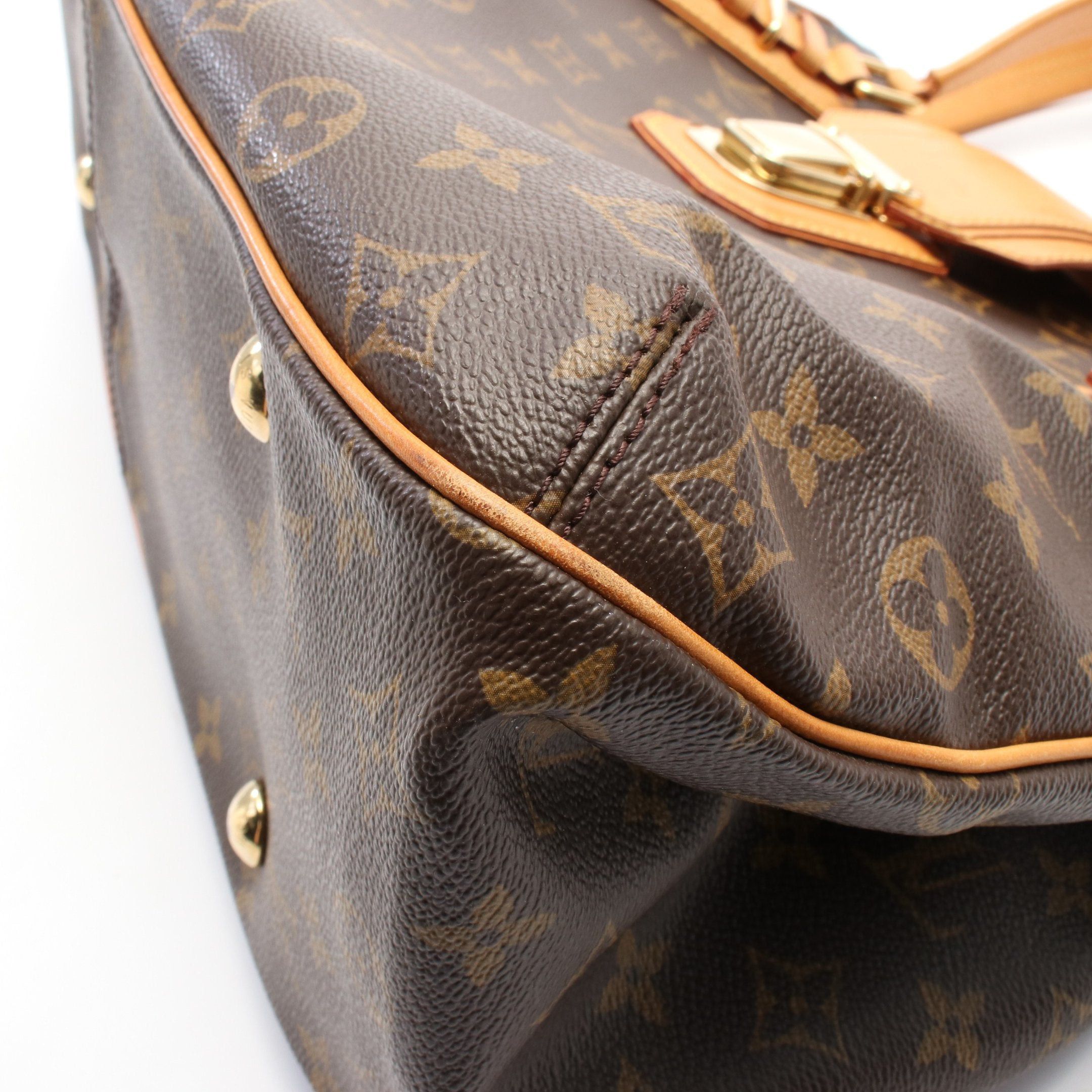 Louis Vuitton Louis Vuitton Greet Monogram Handbag Leather Brown Size ONE SIZE - 8 Thumbnail