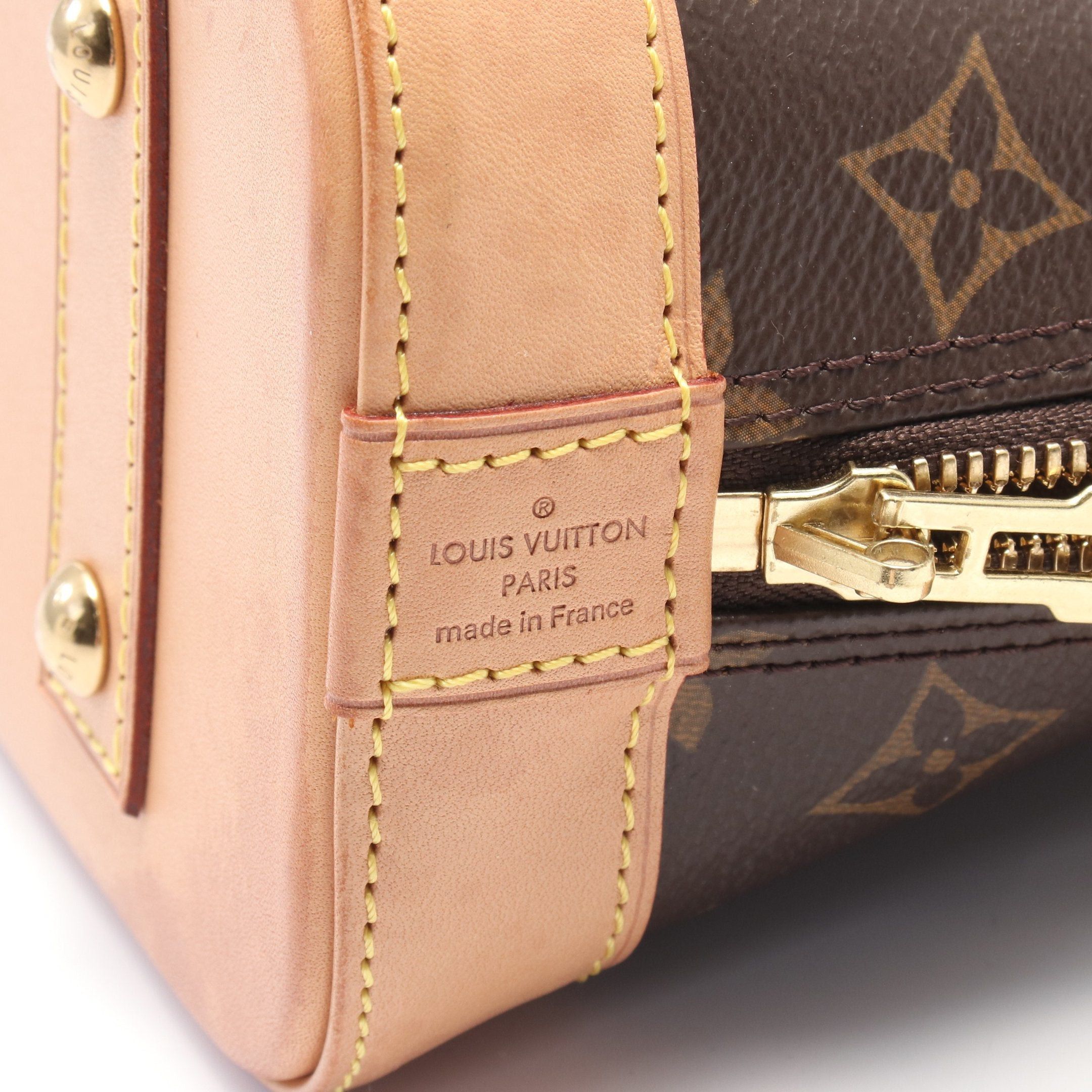 Louis Vuitton Louis Vuitton Alma Bb Monogram Handbag Leather Brown Size ONE SIZE - 4 Thumbnail