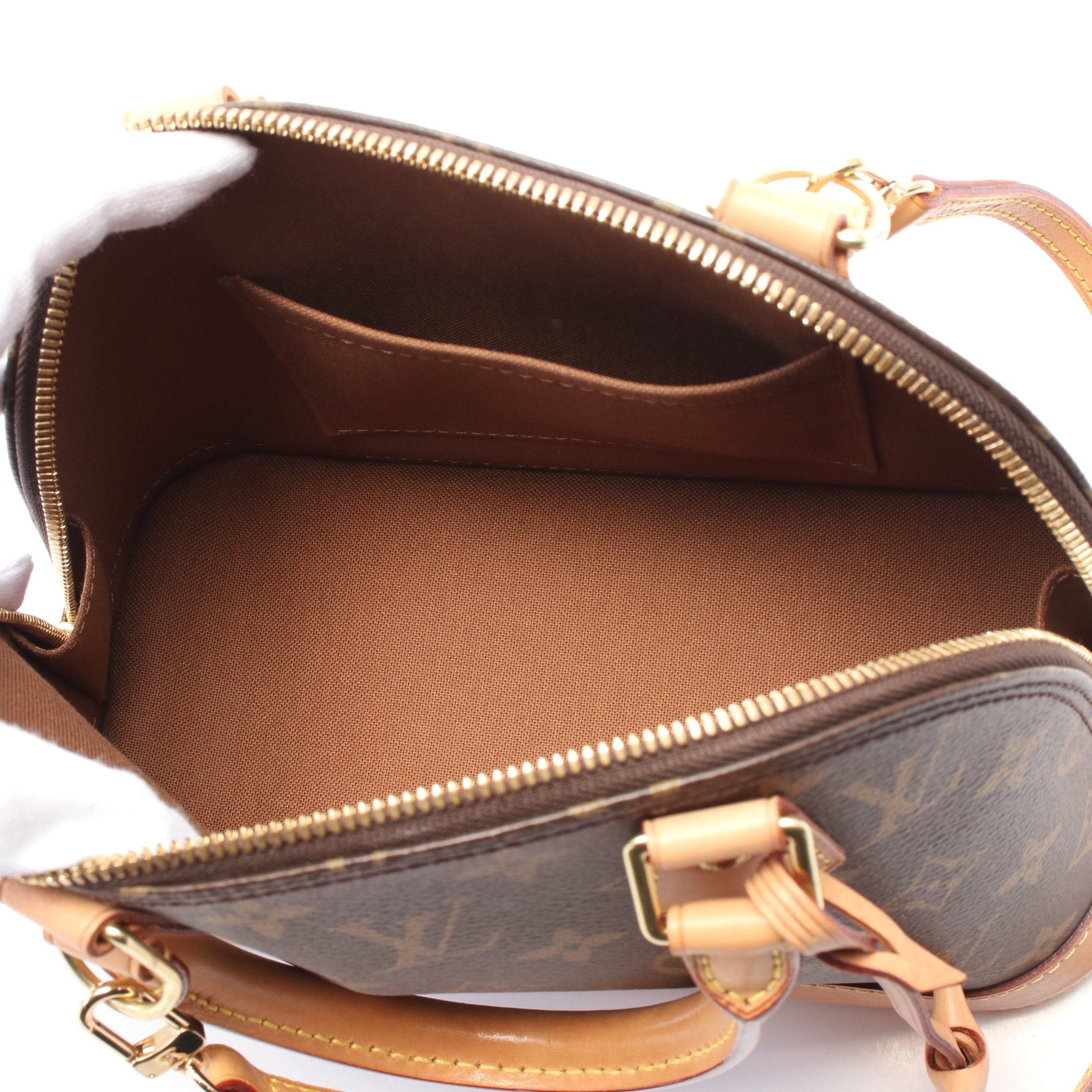 Louis Vuitton Louis Vuitton Alma Bb Monogram Handbag Leather Brown Size ONE SIZE - 3 Thumbnail