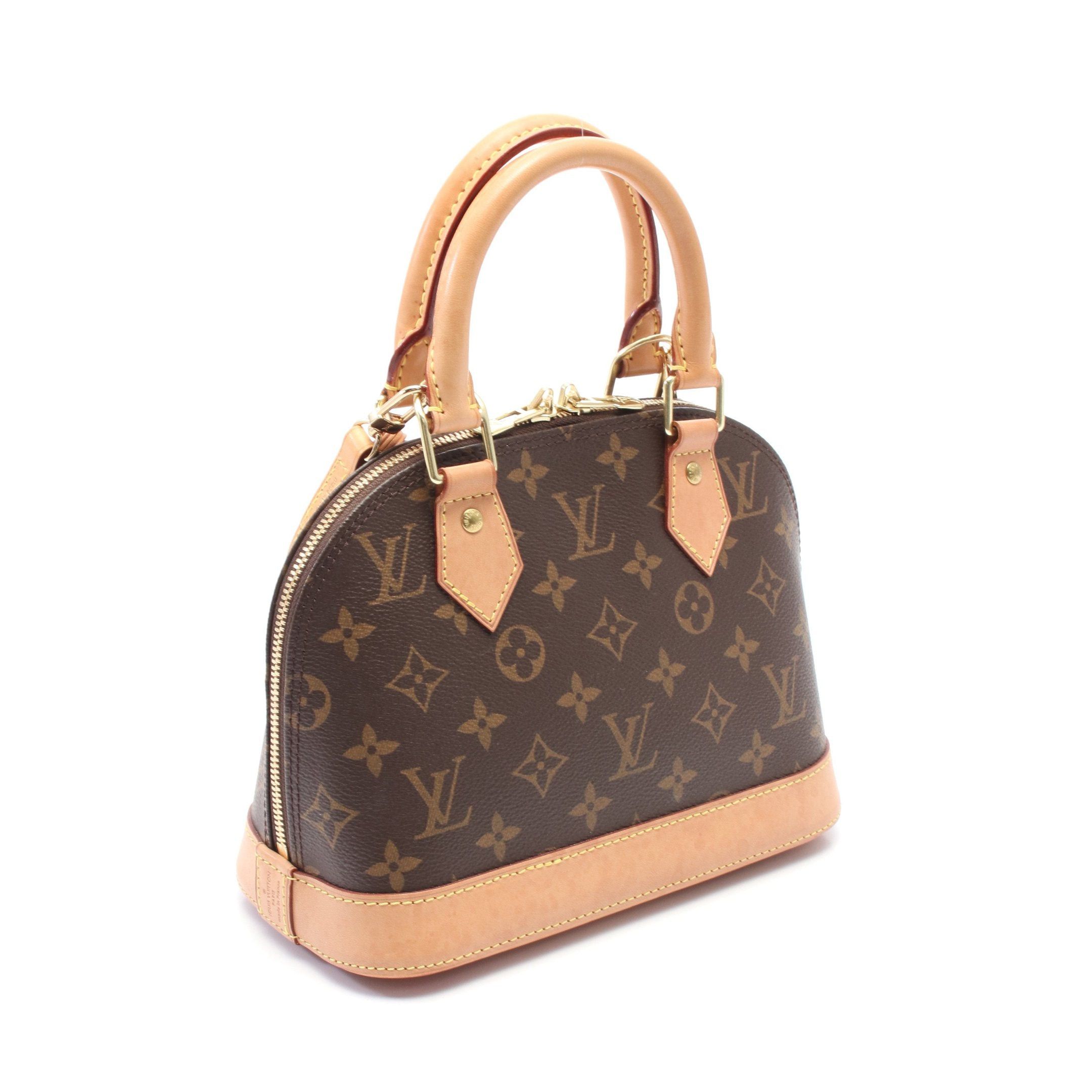 Louis Vuitton Louis Vuitton Alma Bb Monogram Handbag Leather Brown Size ONE SIZE - 2 Thumbnail
